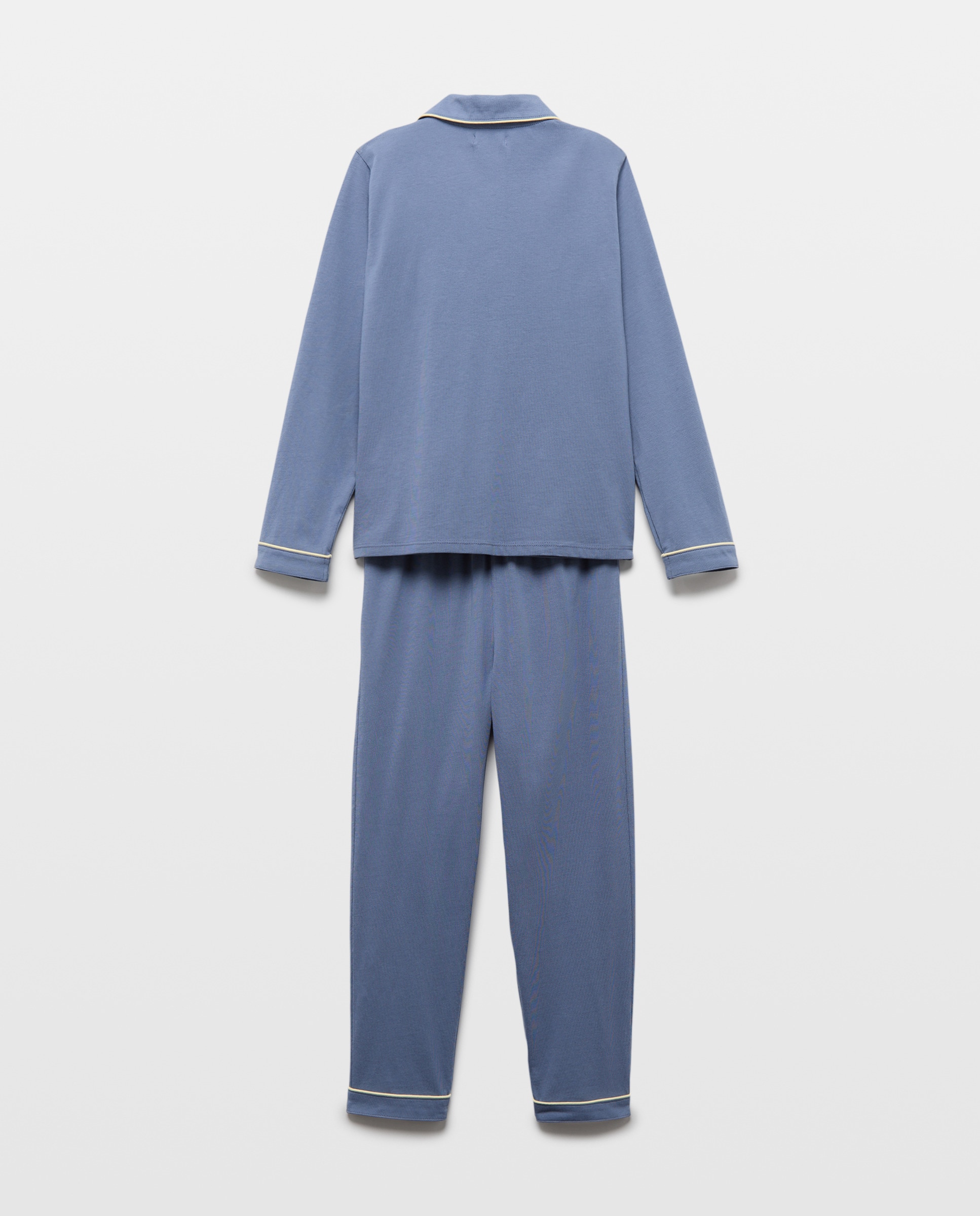Pijama de niño largo con contrastes 430 Azul oscuro-2