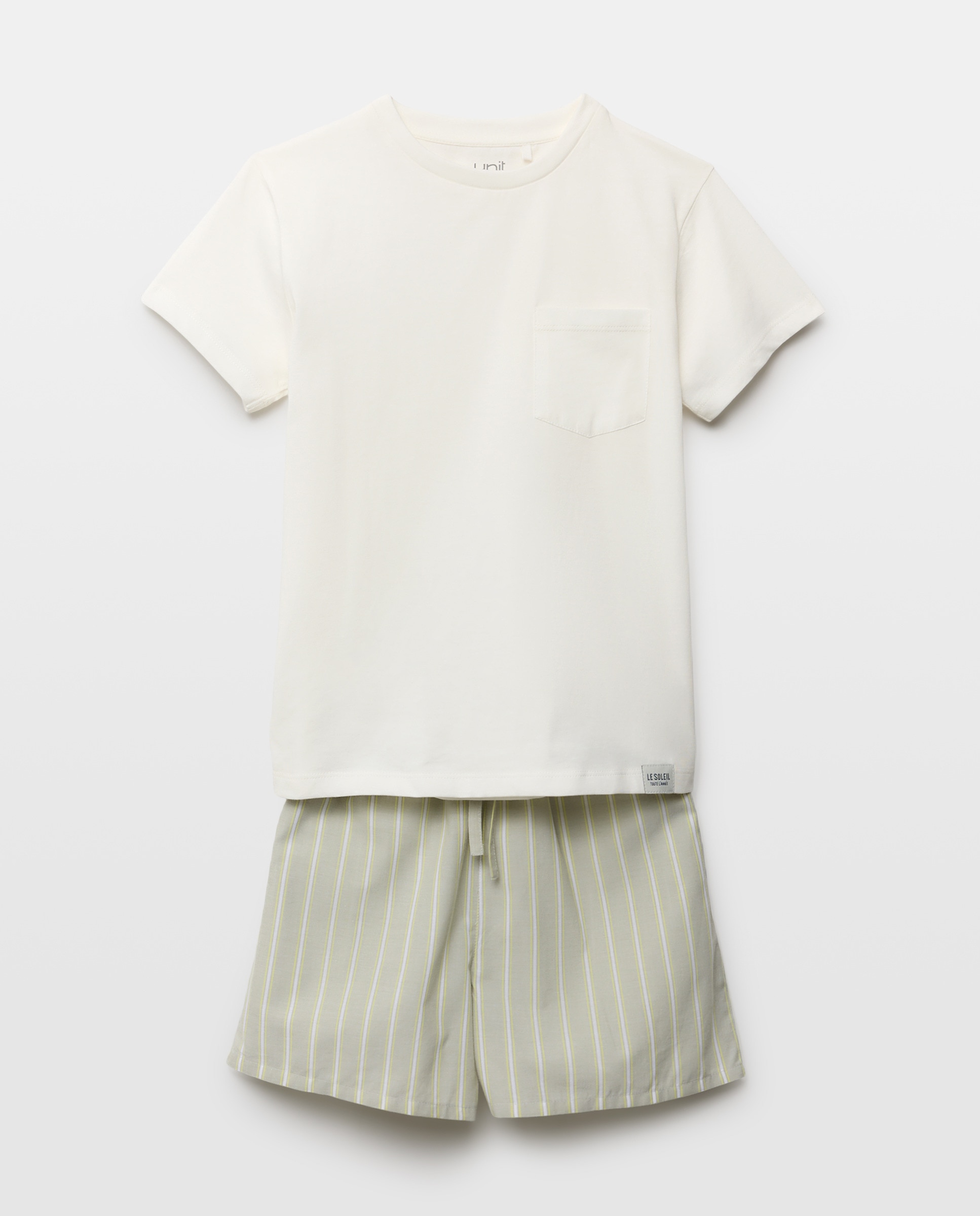 Pijama de niño combinado corto Blanco-1
