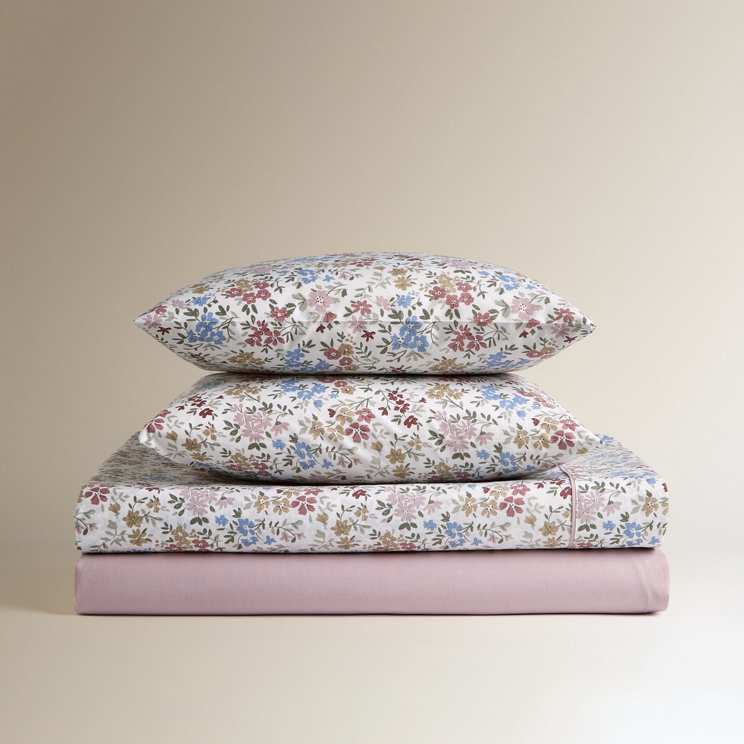 Juego de sábanas con bajera Fiona Rosa-6