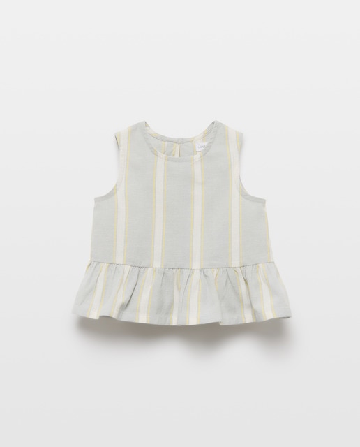 Imagen 0 de Blusa bebé niña con volante en la cintura set