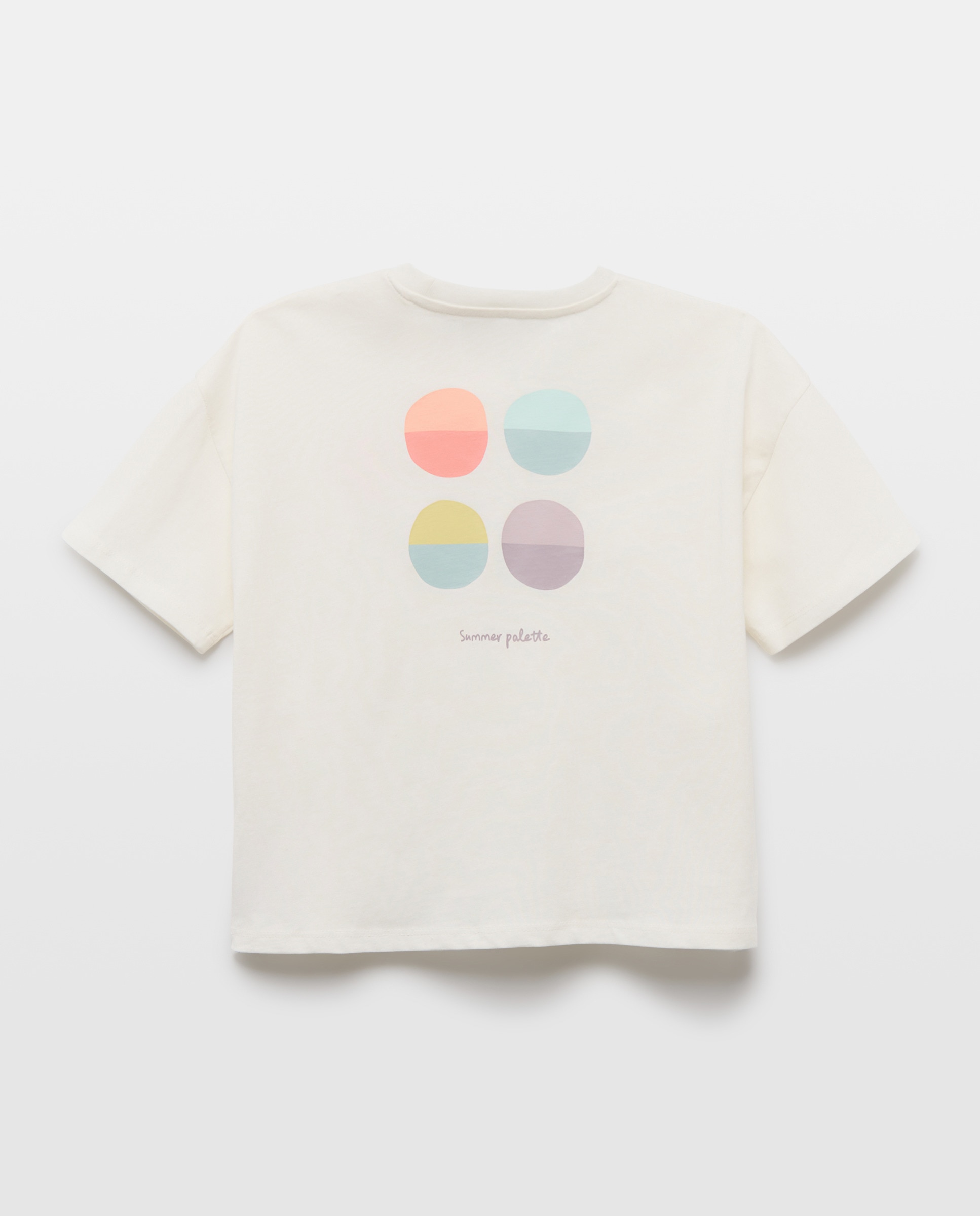 Camiseta niña estampada Blanco roto-2