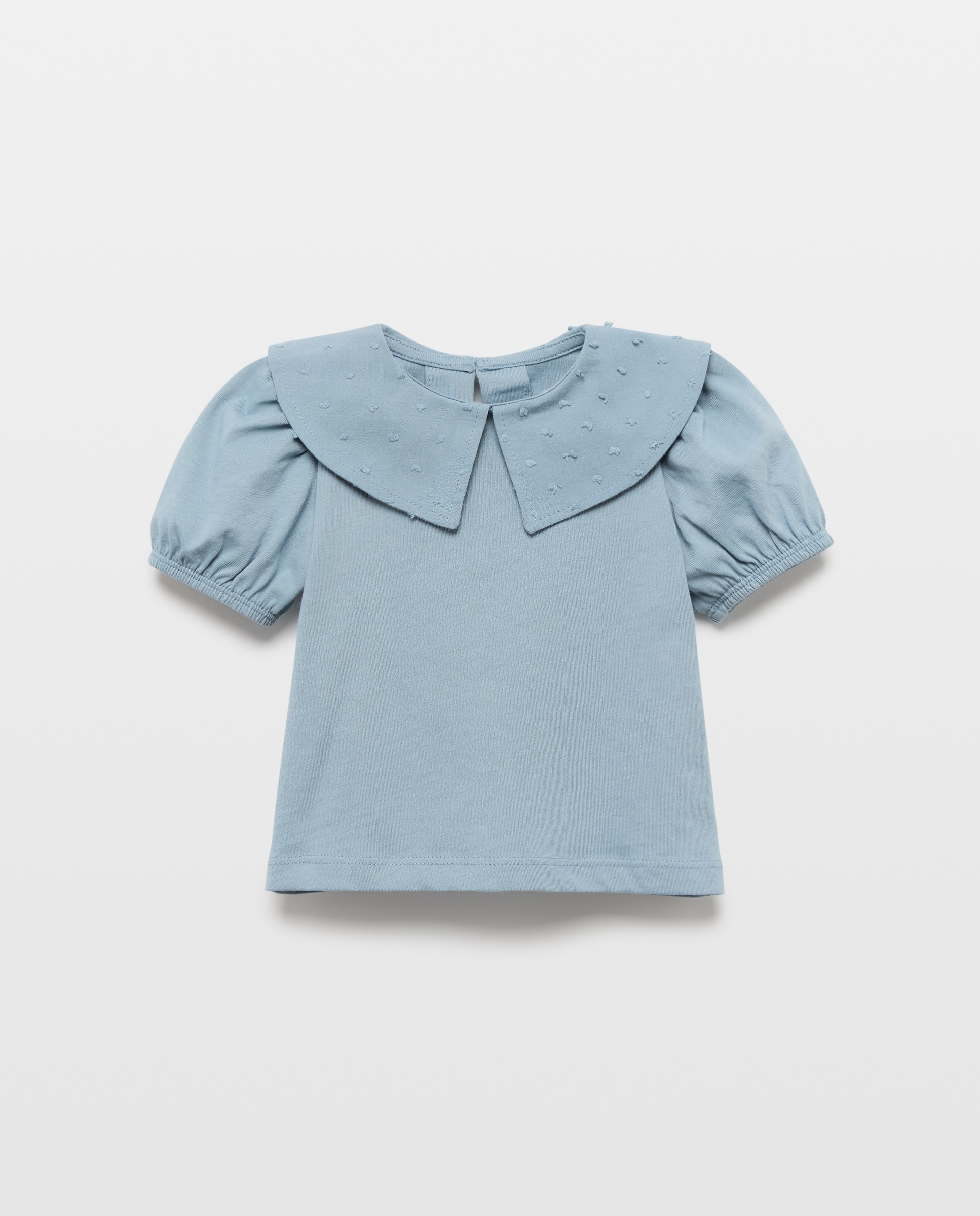 Imagen 0 de Camiseta bebé niña cuello de plumeti