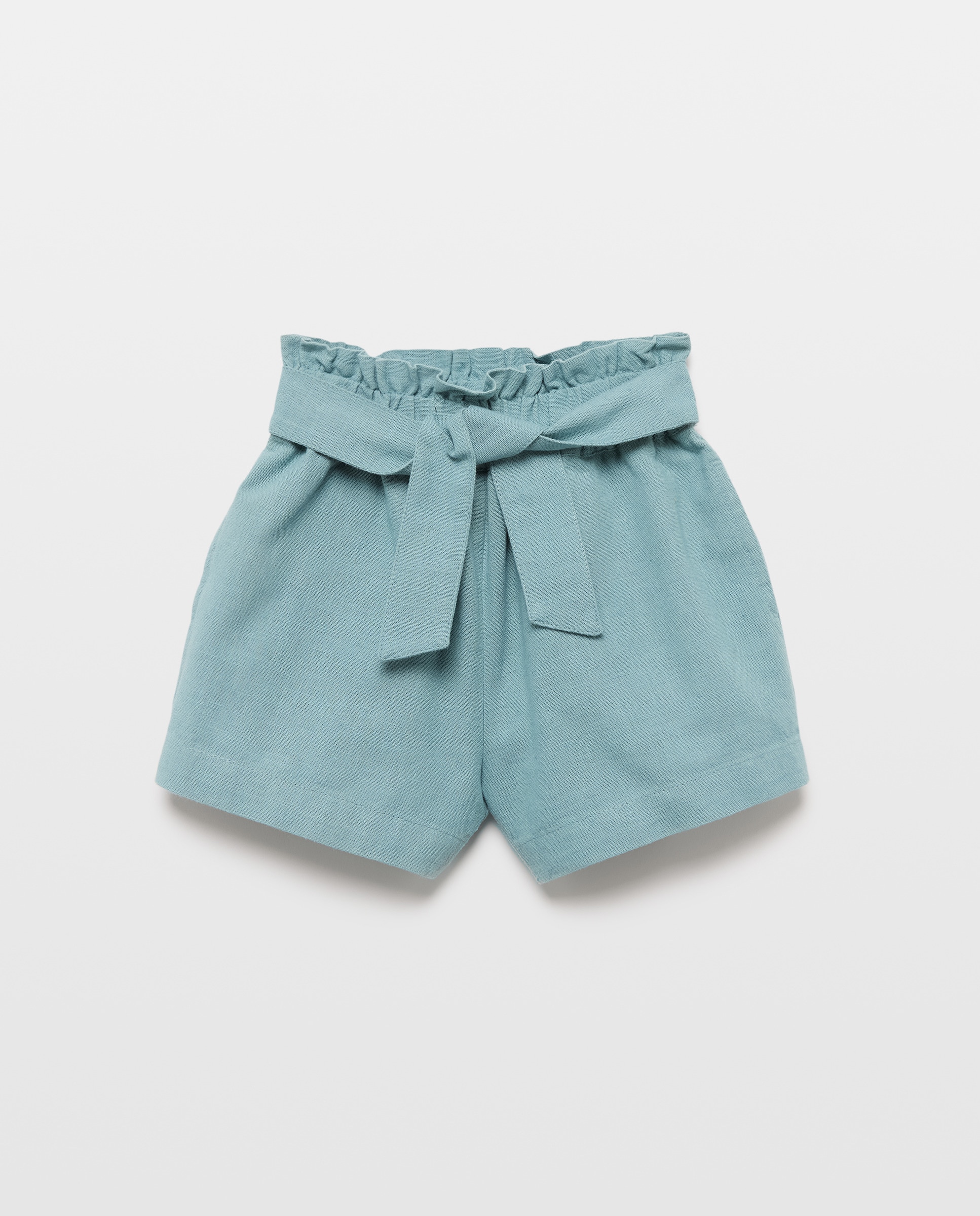 Imagen 0 de Short bebé niña  con lazo de lino