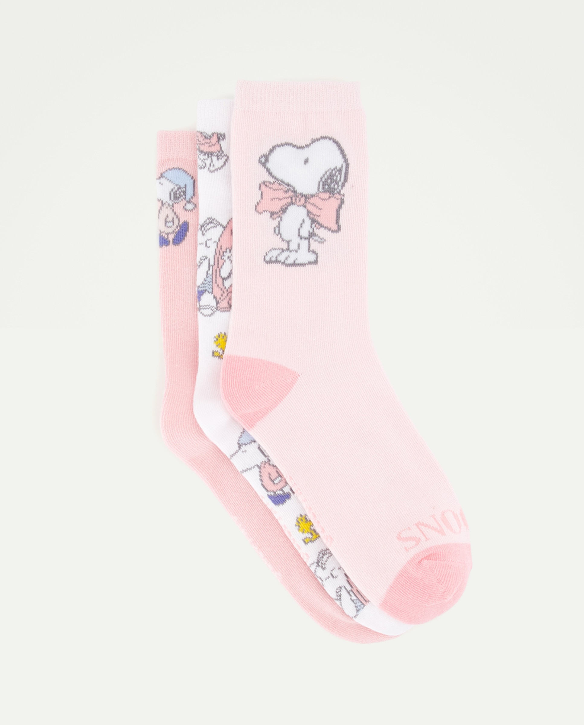 Pack de 3 pares de meias Rosa-1