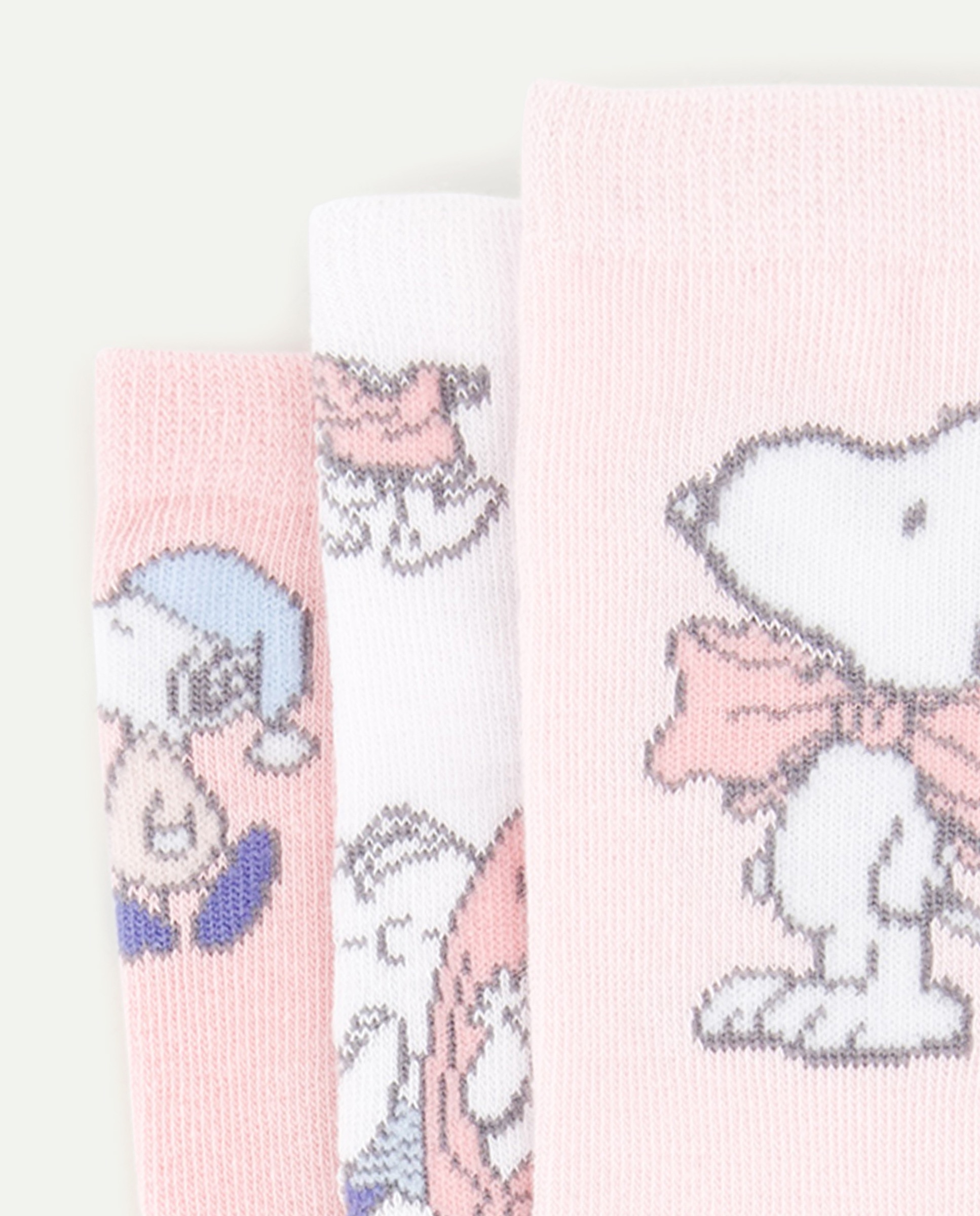 Pack de 3 pares de meias Rosa-2