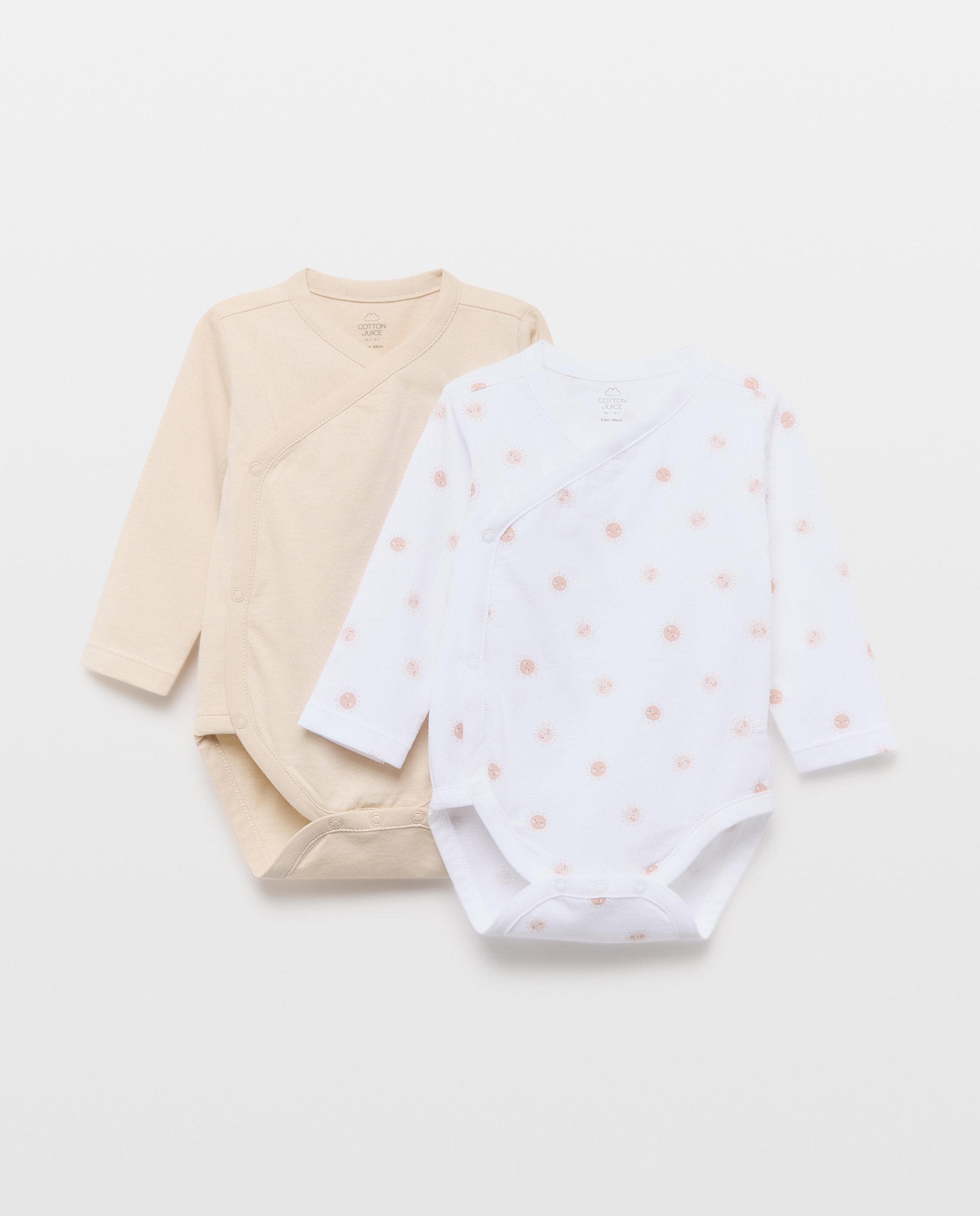 Pack de 2 Bodies Natal de Bebé com Manga Comprida e Fantasia Camel-1