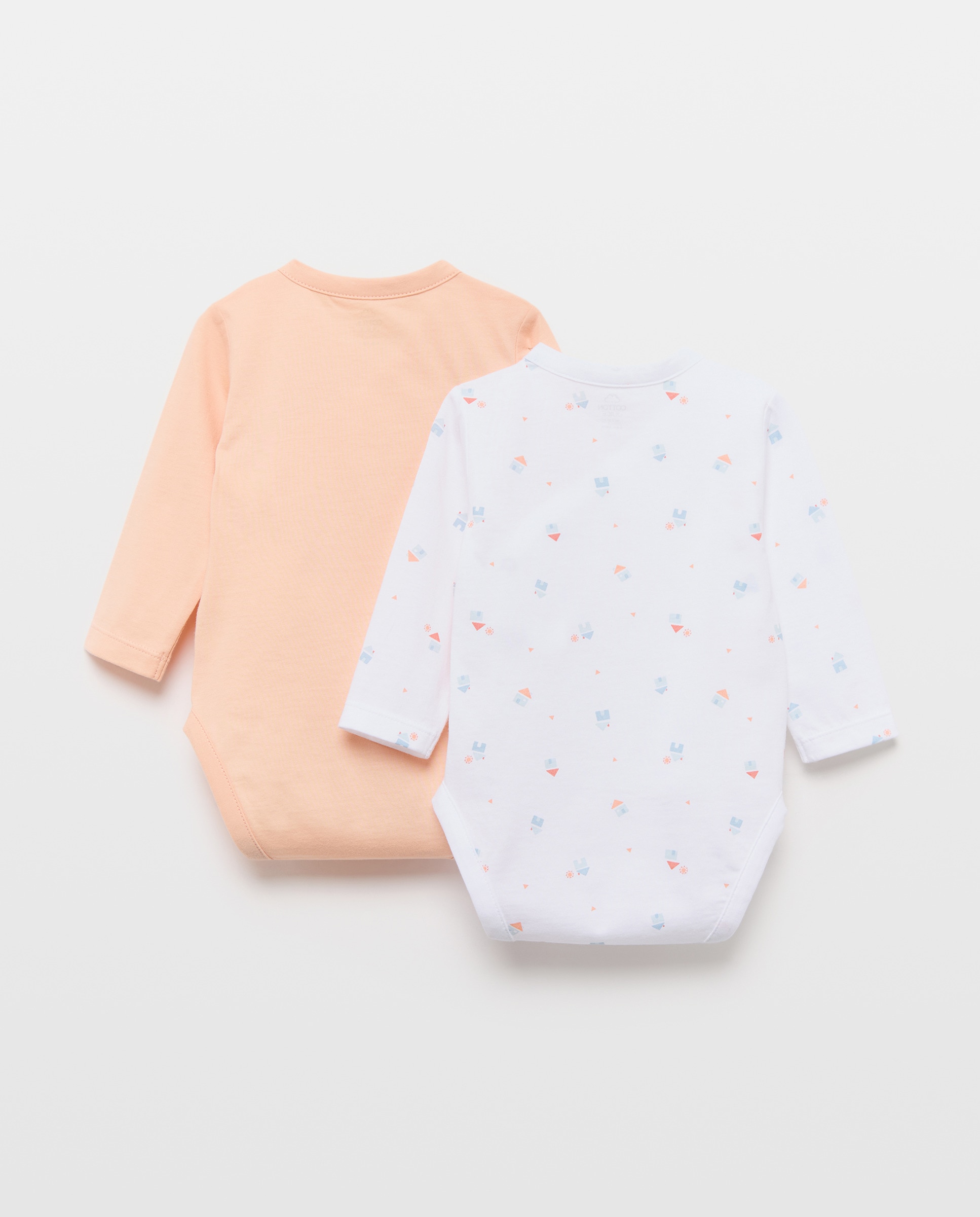 Pack de 2 Bodies Natal de Bebé com Manga Comprida e Fantasia Cotton Juice Vermelho-2