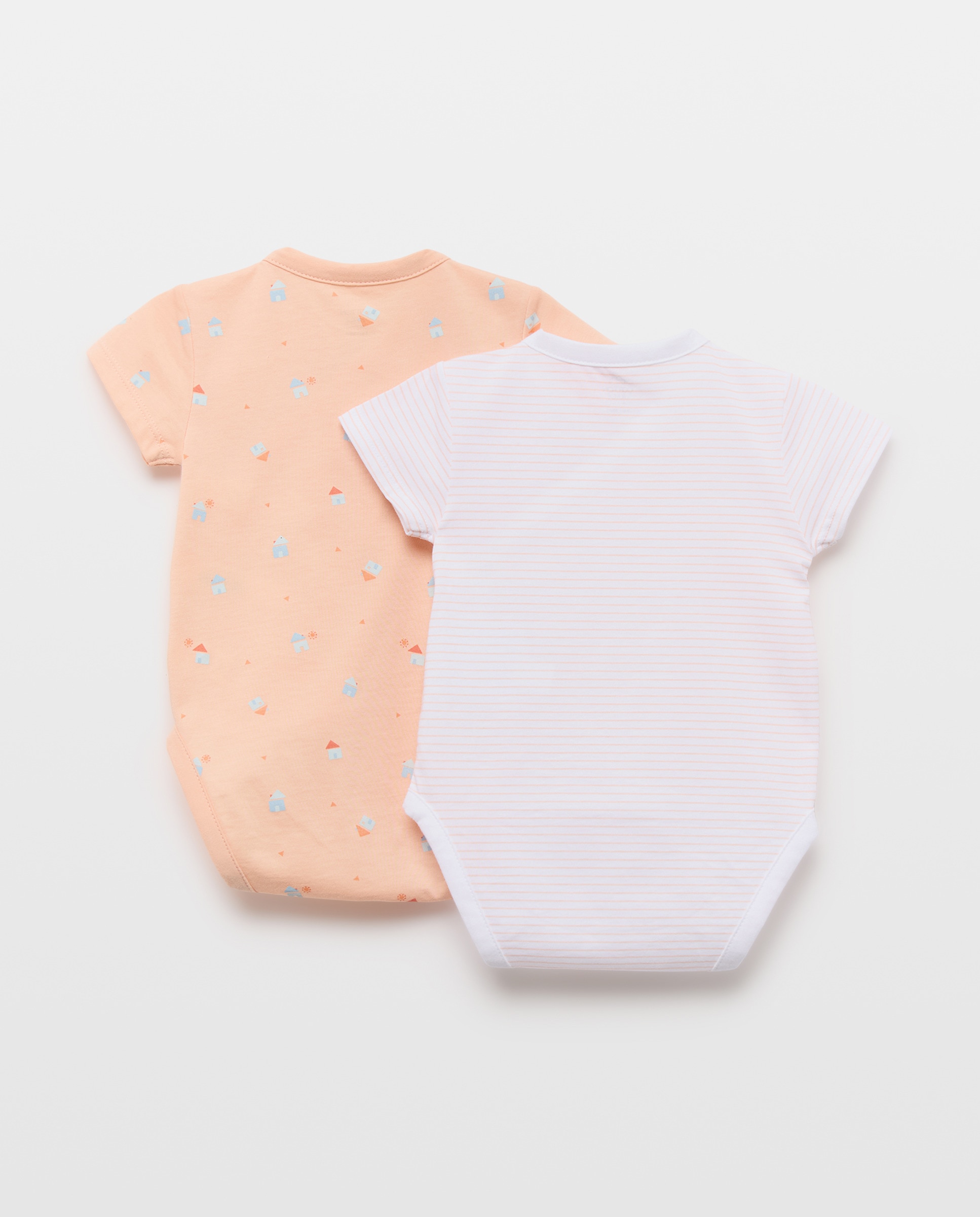Pack de 2 Bodies Natal de Bebé com Manga Curta e Fantasia Vermelho-2