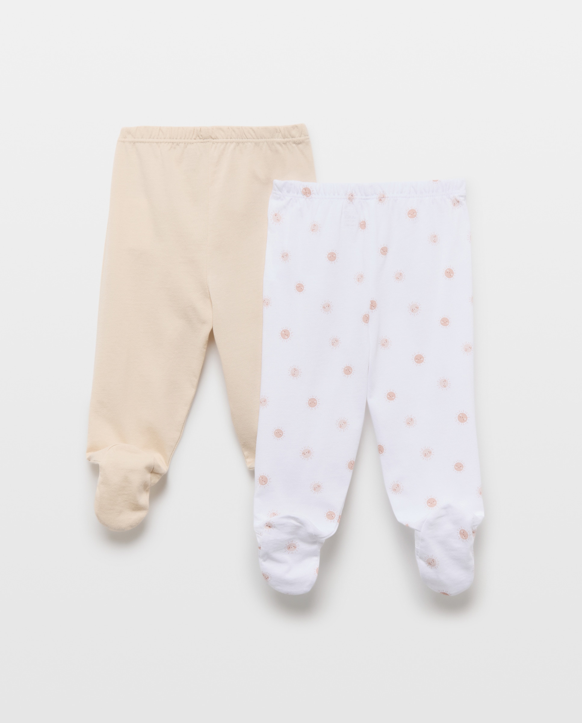 Pack de 2 Calças com Pés de Bebé com Fantasia Camel-2