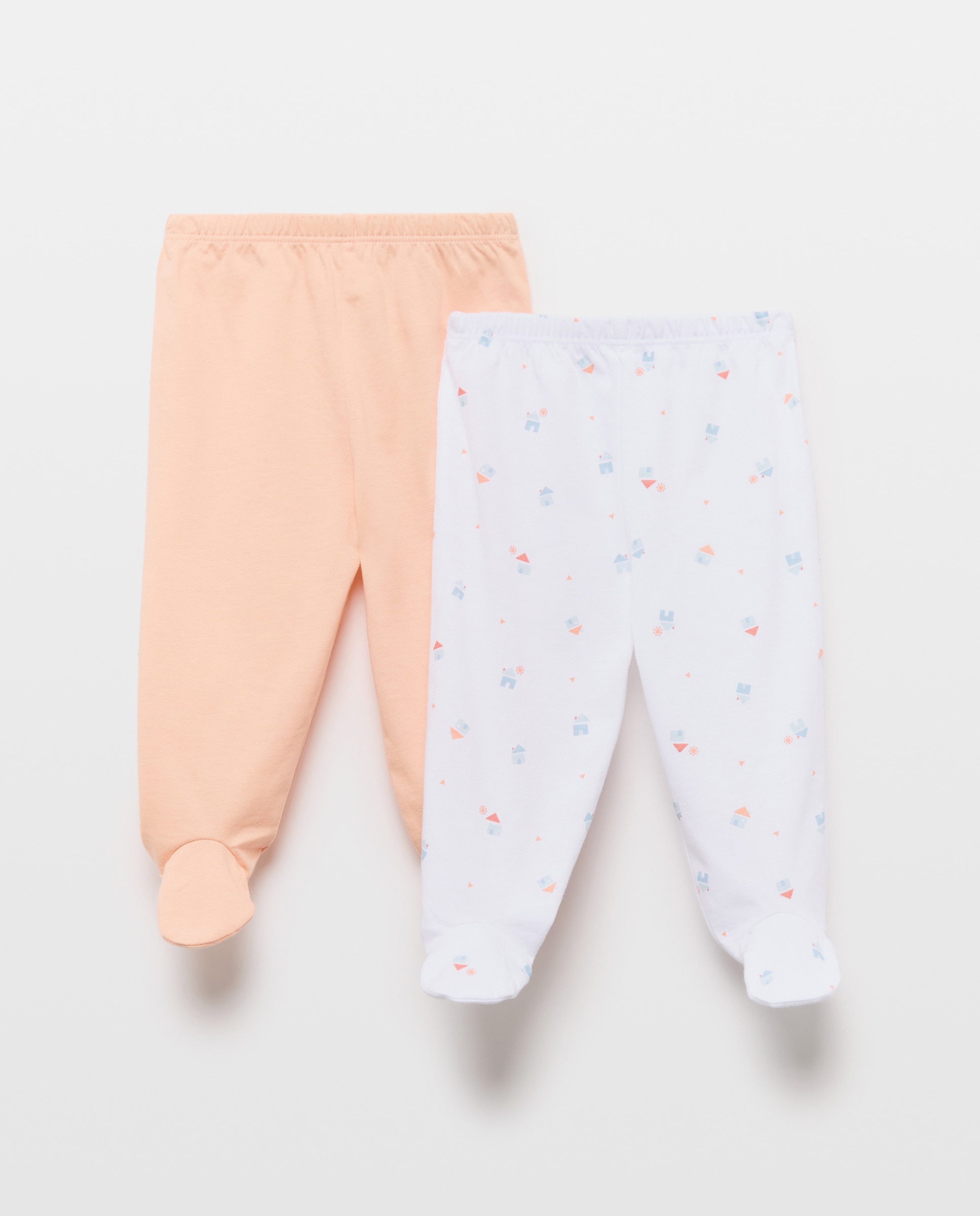 Pack de 2 Calças com Pés de Bebé com Fantasia Cotton Juice Vermelho-1