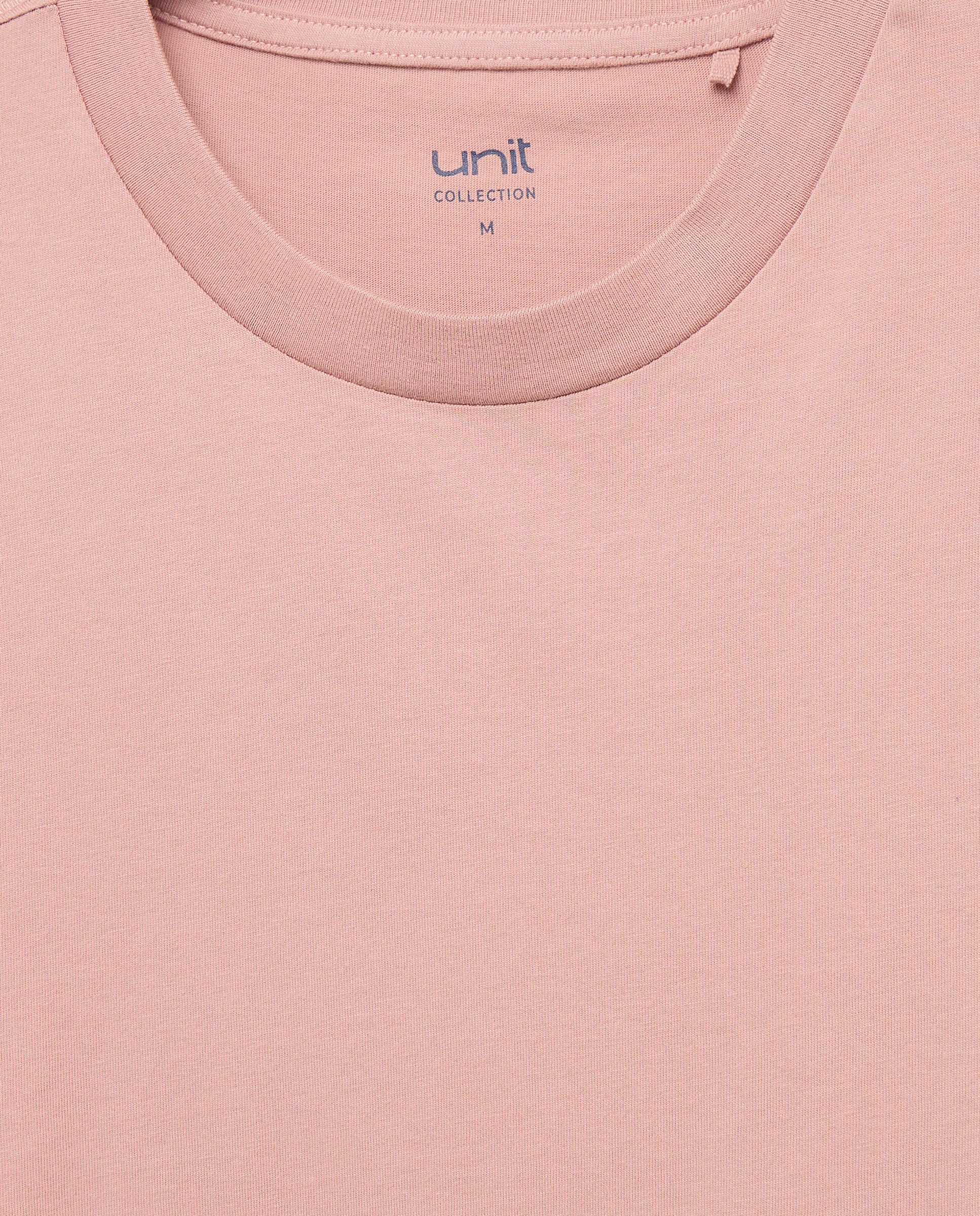 Camiseta de hombre manga corta cuello caja lisa 200 Rosa-5