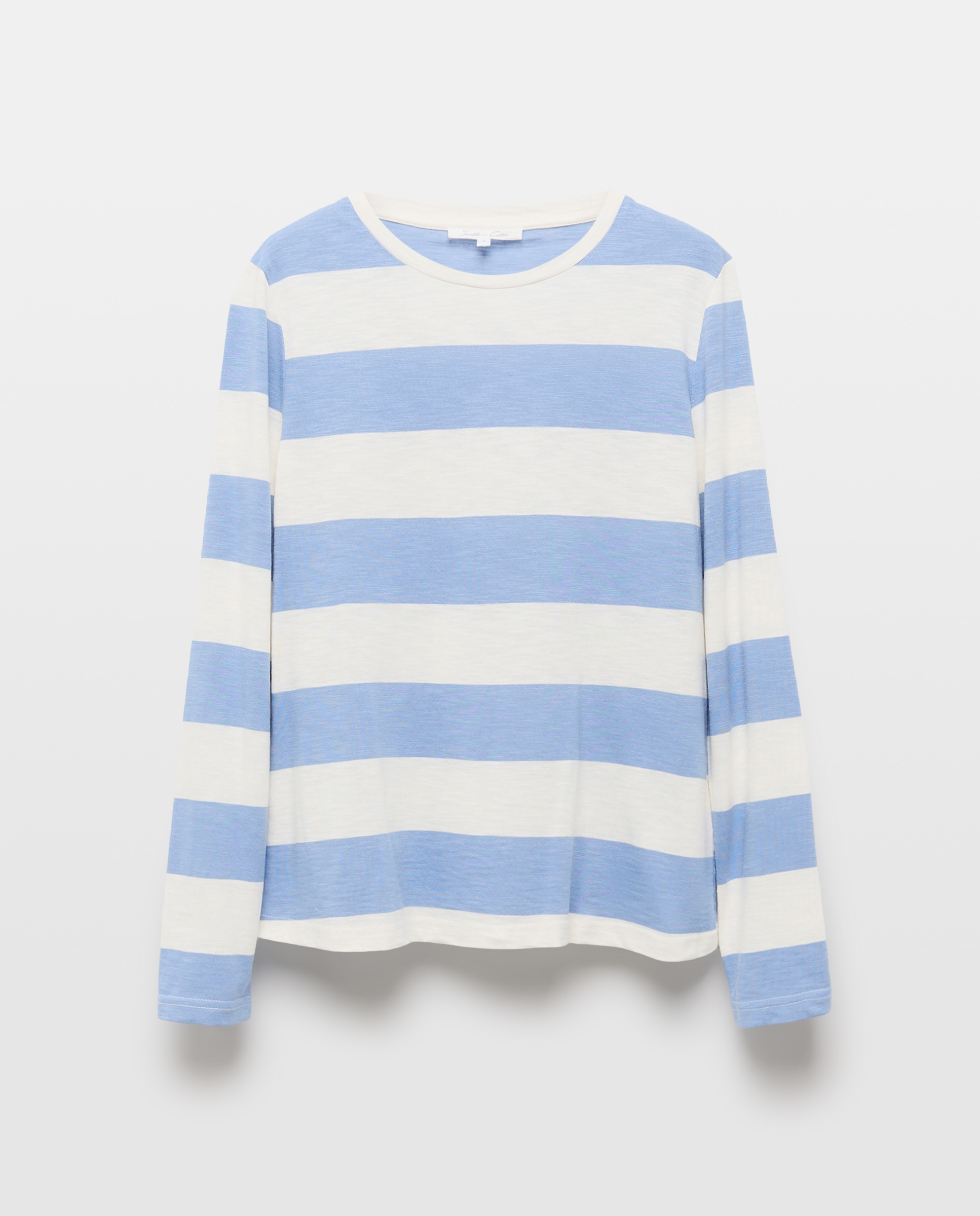 T-shirt com Risca Larga - Navy Branco-5