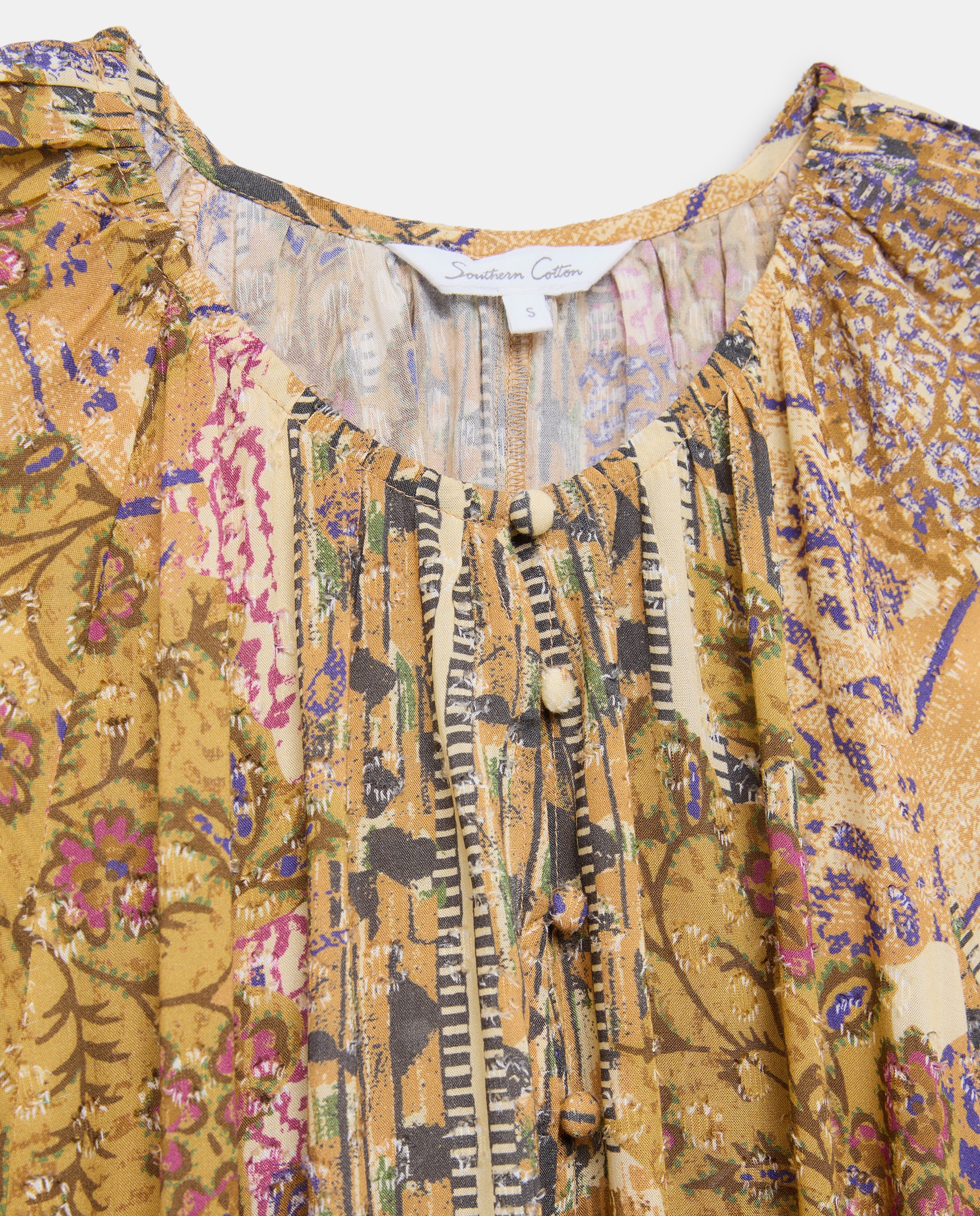 Vestido Boho com Laço nas Mangas Verde-5