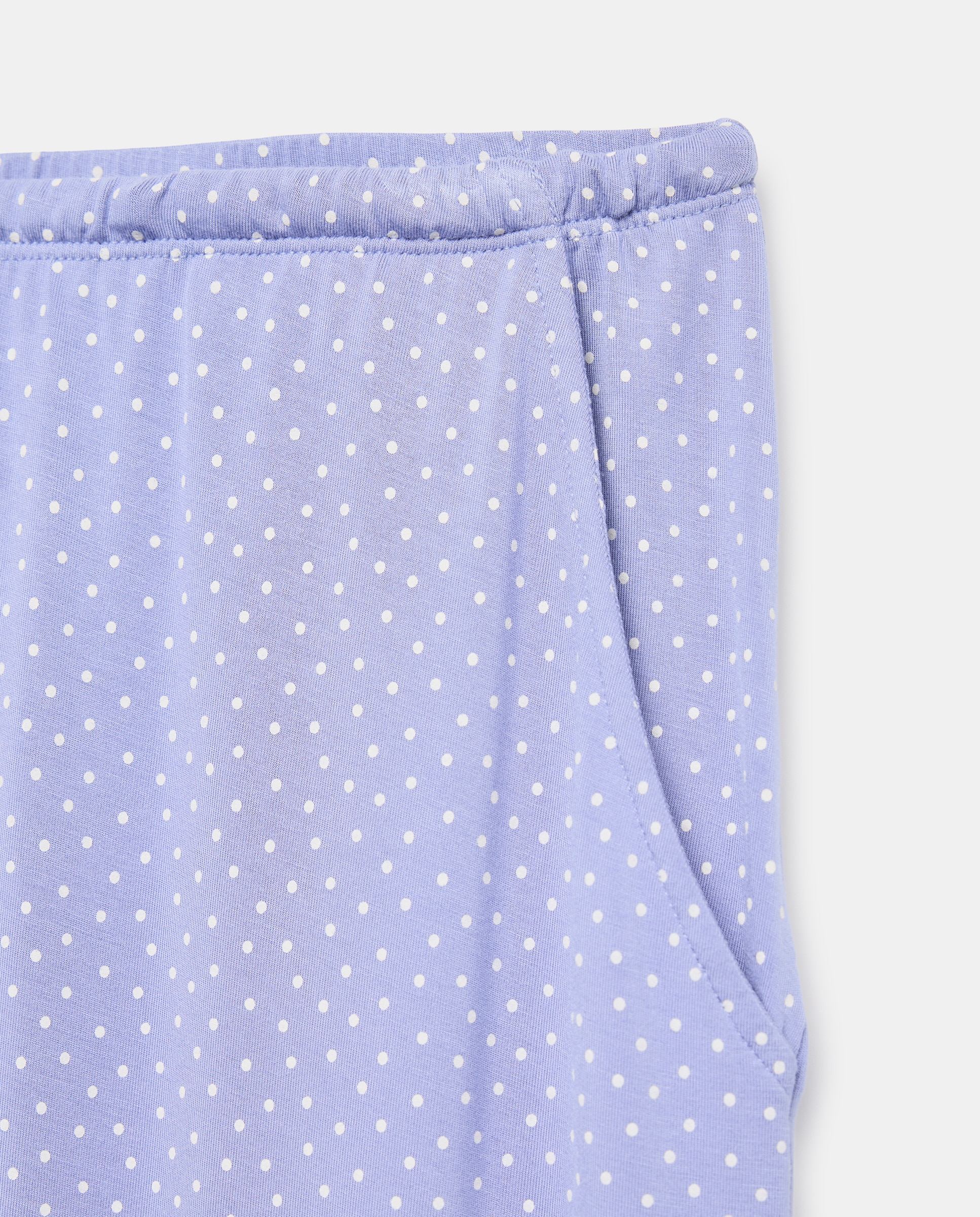 Calças de Viscose Estampadas Azul-5