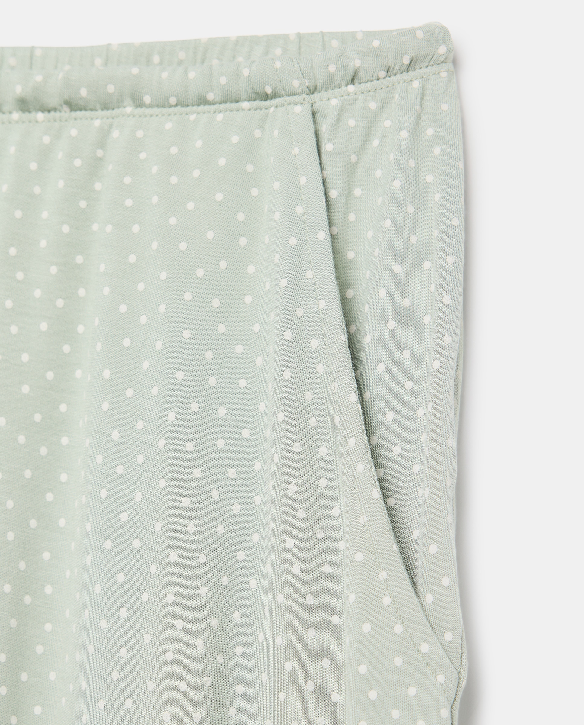 Calças de Viscose Estampadas Verde-5