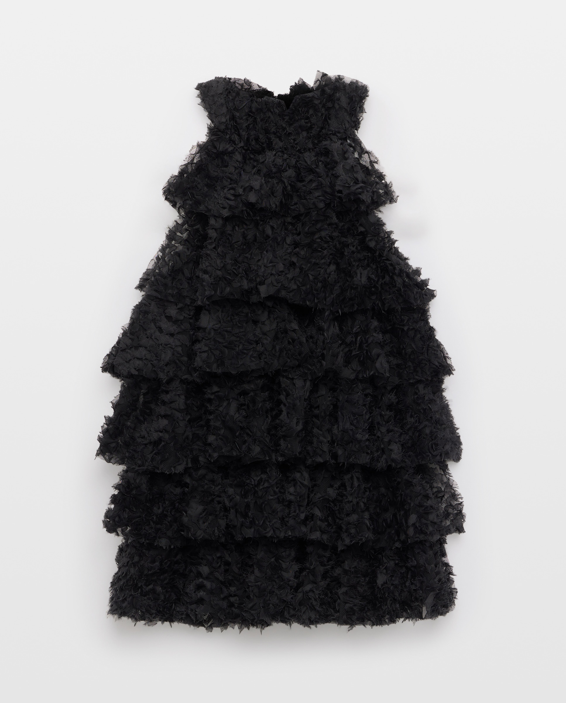 Top de Malha com Folhos Preto-1