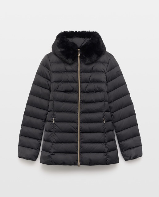 Imagen 0 de Plumifero de media longitud de mujer con capucha