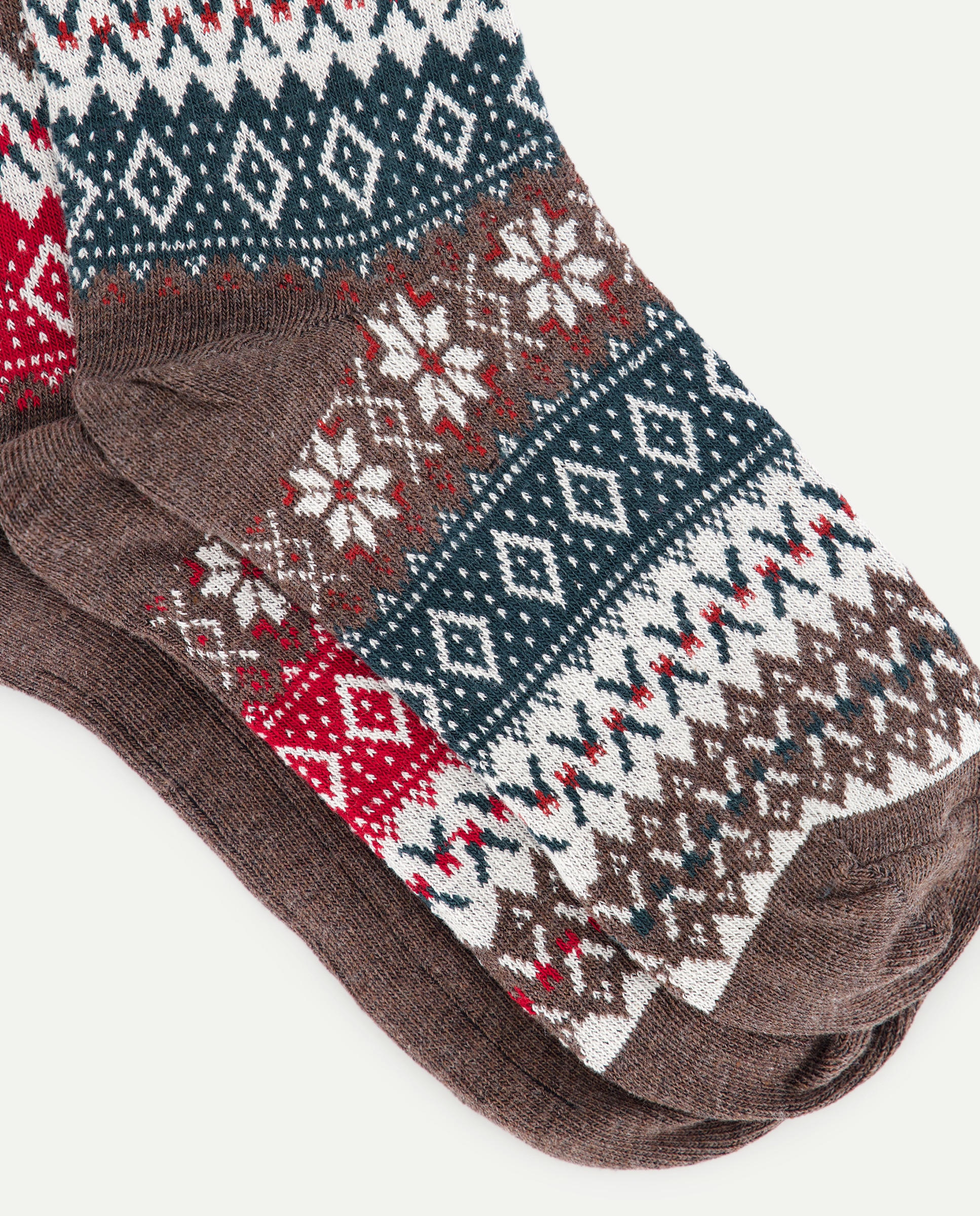 Pack 3 calcetines mujer algodón estampados 830 Antracita-2