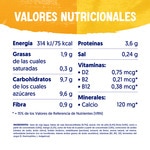 Speciality vegetarian soya dessert 2 peach + 2 pineapple and passion fruit 4-pack units 125 g gluten-free, lactose-free