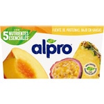 Speciality vegetarian soya dessert 2 peach + 2 pineapple and passion fruit 4-pack units 125 g gluten-free, lactose-free