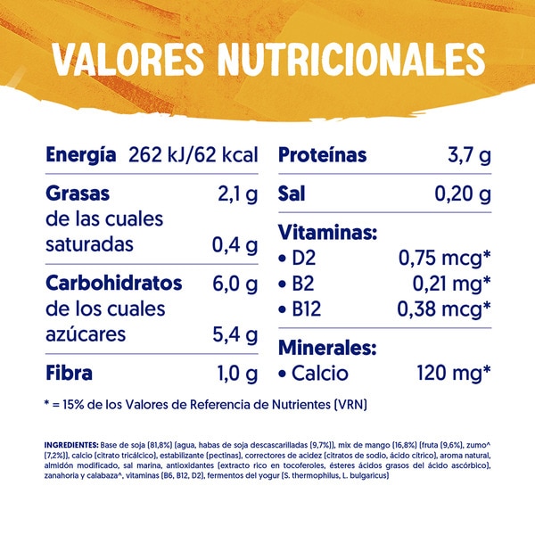 Big Pot plant-based soya dessert with mango and no added sugar container 400 g gluten-free, lactose-free