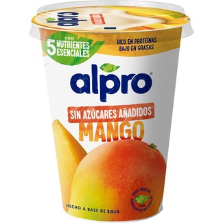 Big Pot especialidad vegetal de soja con mango sin azúcares añadidos envase 400 g sin gluten sin lactosa - Alpro