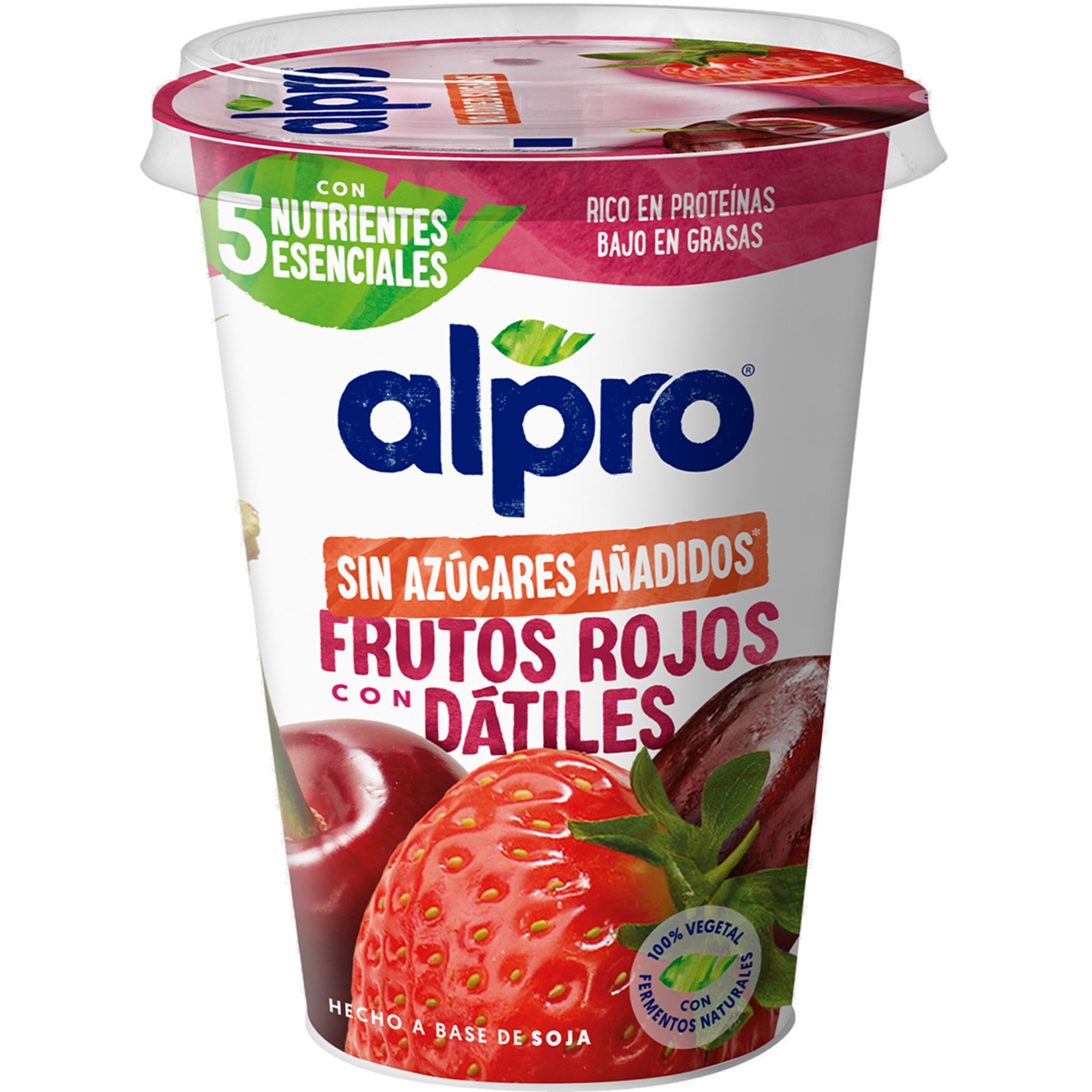 Big Pot especialidad vegetal de soja con frutos rojos y dátiles envase 400 g sin gluten sin lactosa