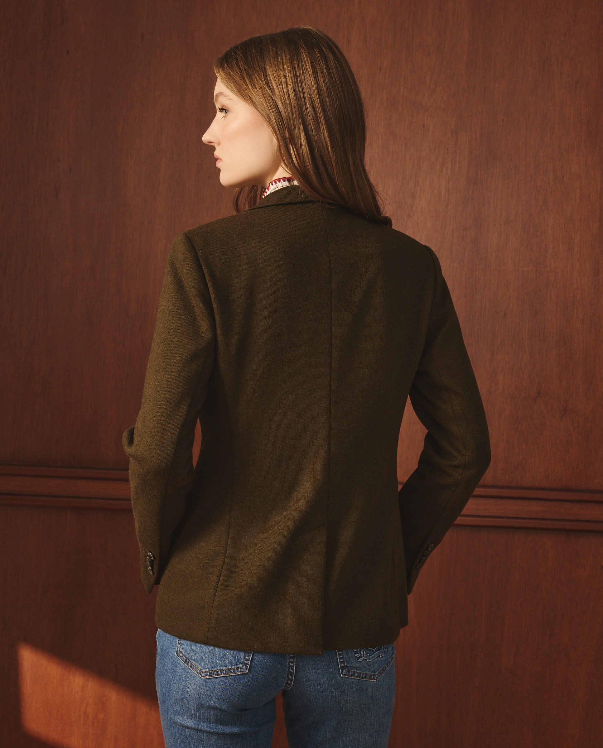 Blazer de Malha Cintado 520 Caqui-4