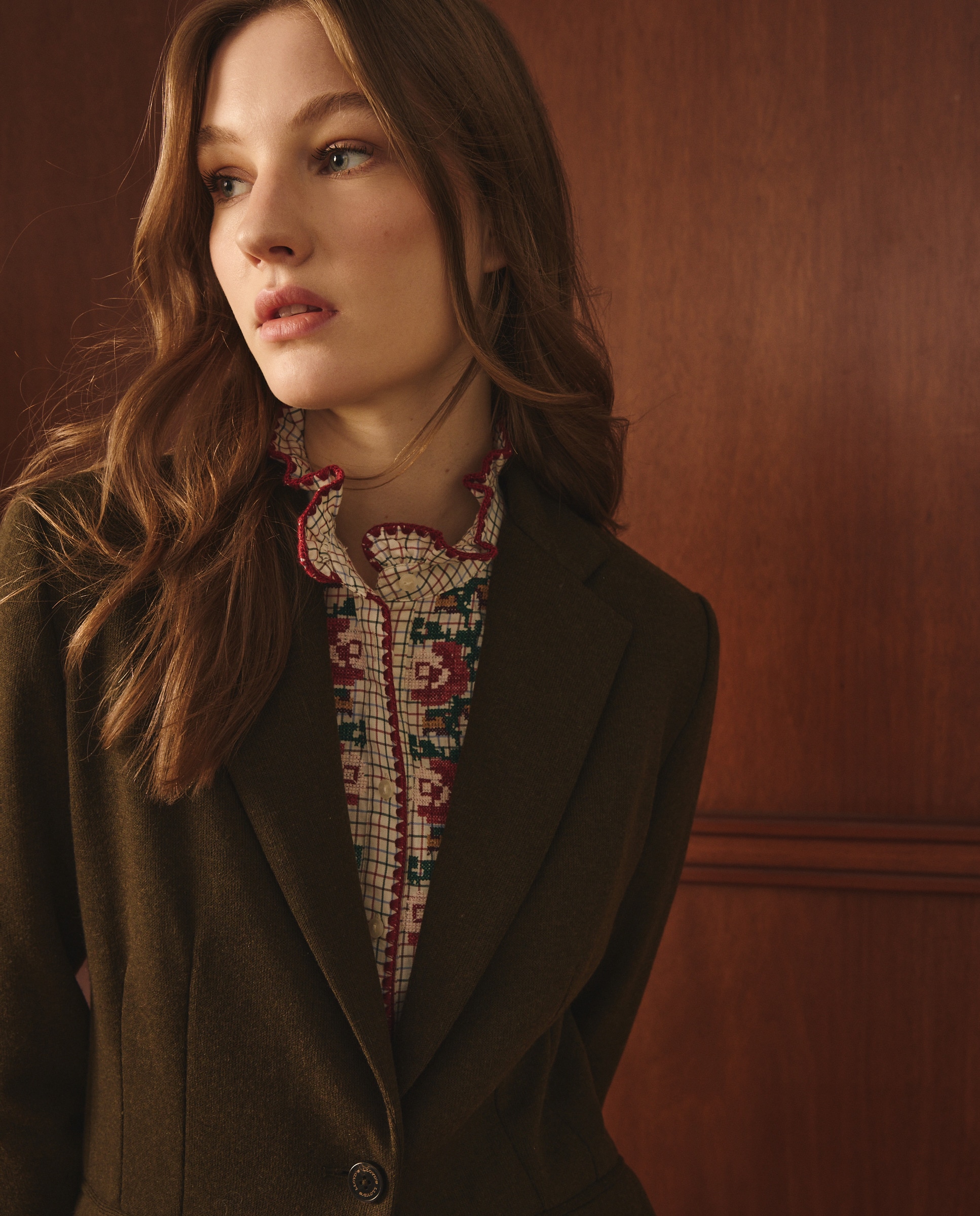 Blazer de Malha Cintado 520 Caqui-3