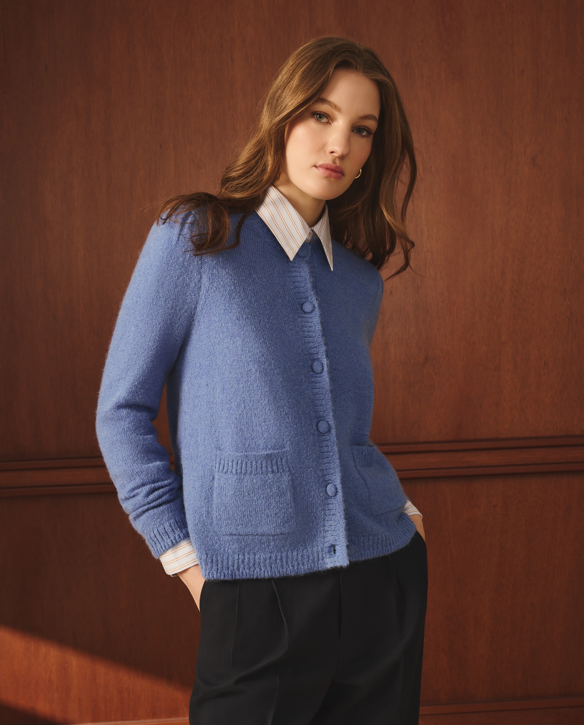 Imagem 0 de Casaco de Malha com Manga Comprida e Decote Redondo