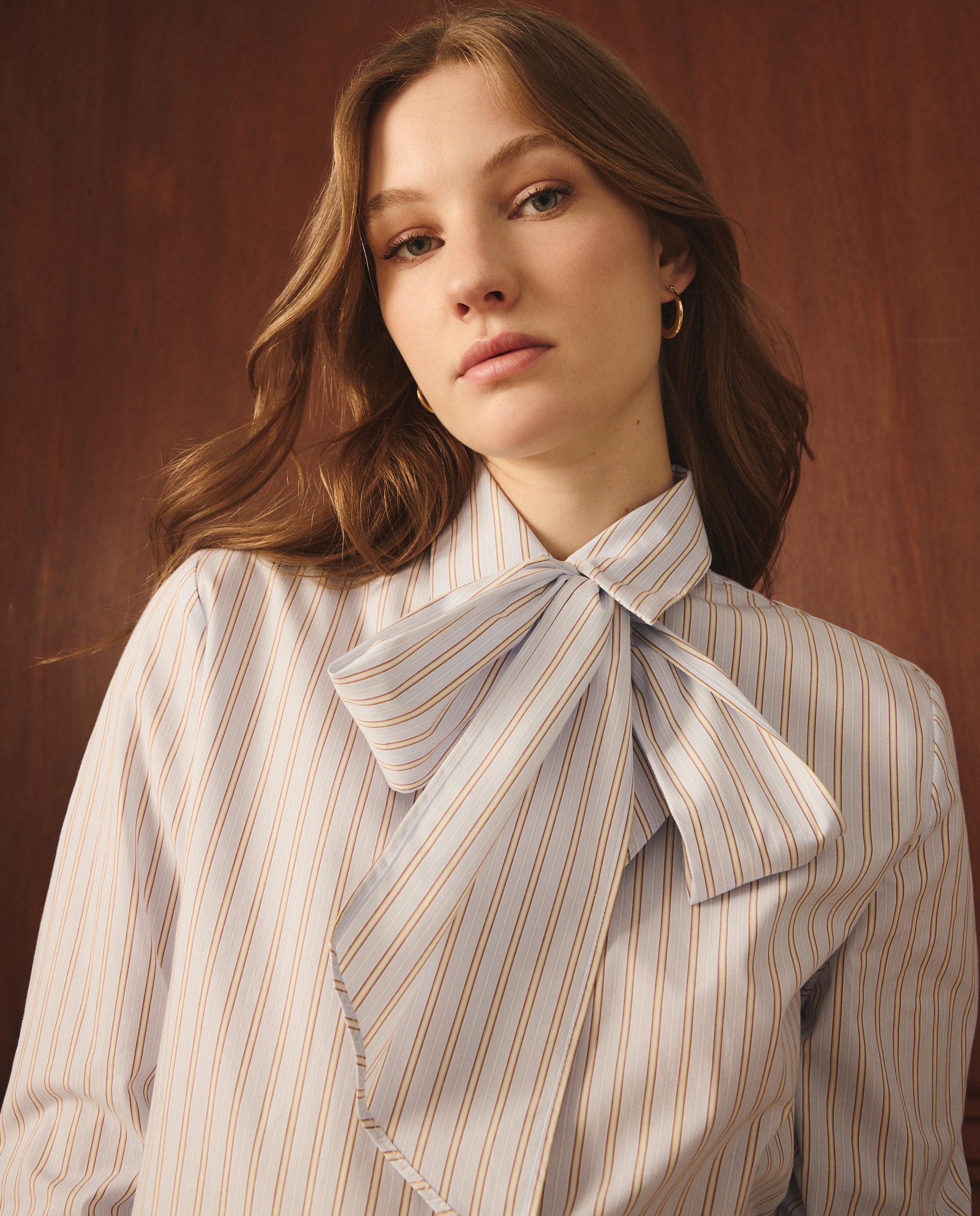 Camisa Estampada com Manga Comprida Azul-2