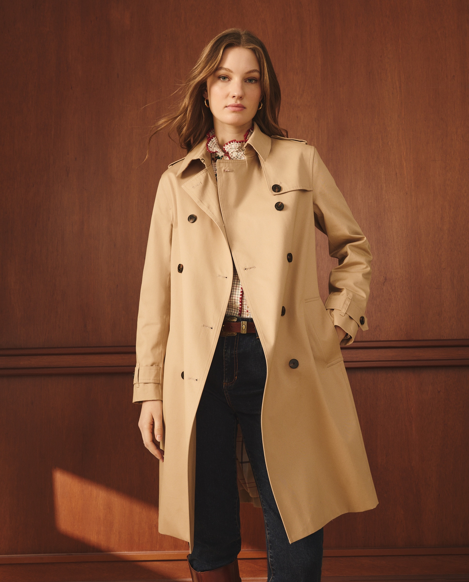 Gabardine Clássica Water Repellent Bege-1
