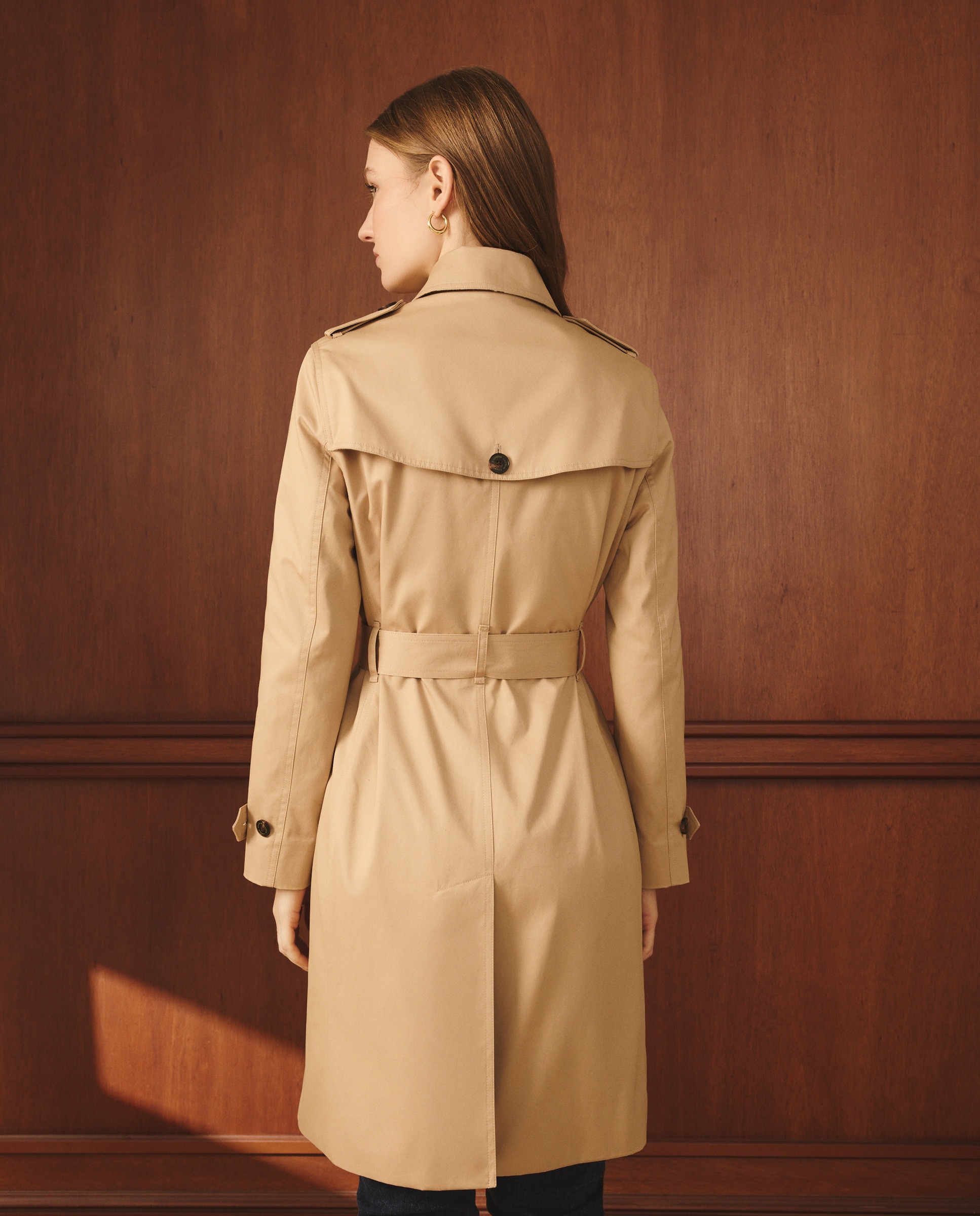 Gabardine Clássica Water Repellent Bege-5