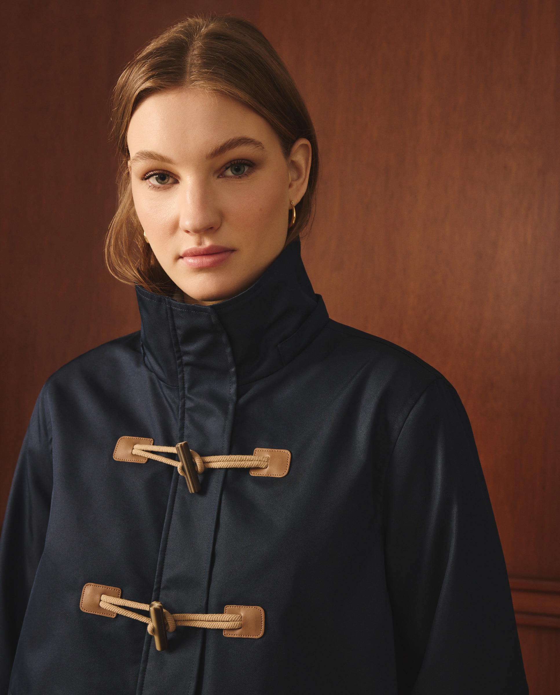 Canadiana Curta com Alamares Azul-marinho-3