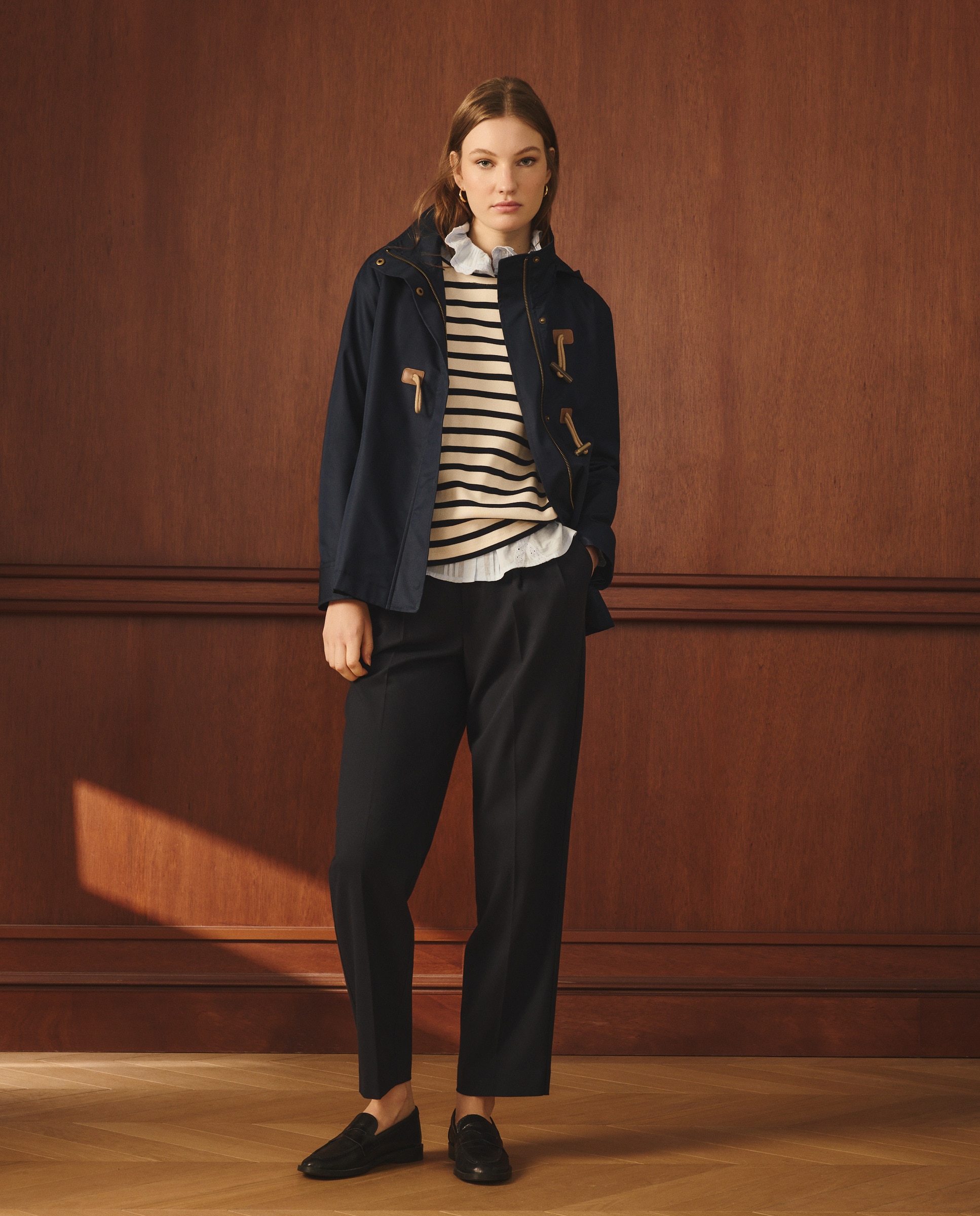 Canadiana Curta com Alamares Azul-marinho-2