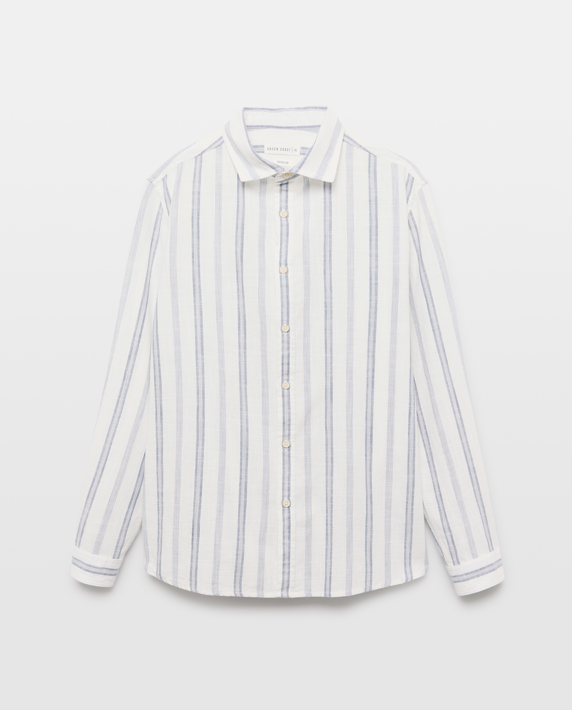 Camisa às Riscas 400 Azul-5