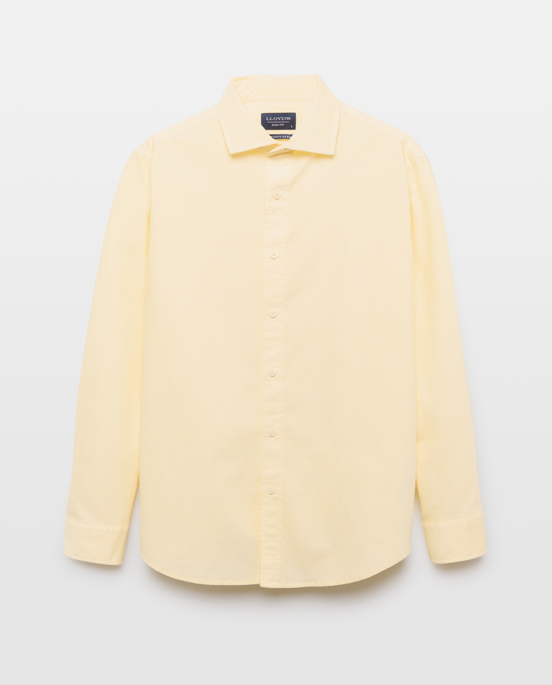 Camisa Oxford Slim Fit Amarelo-4