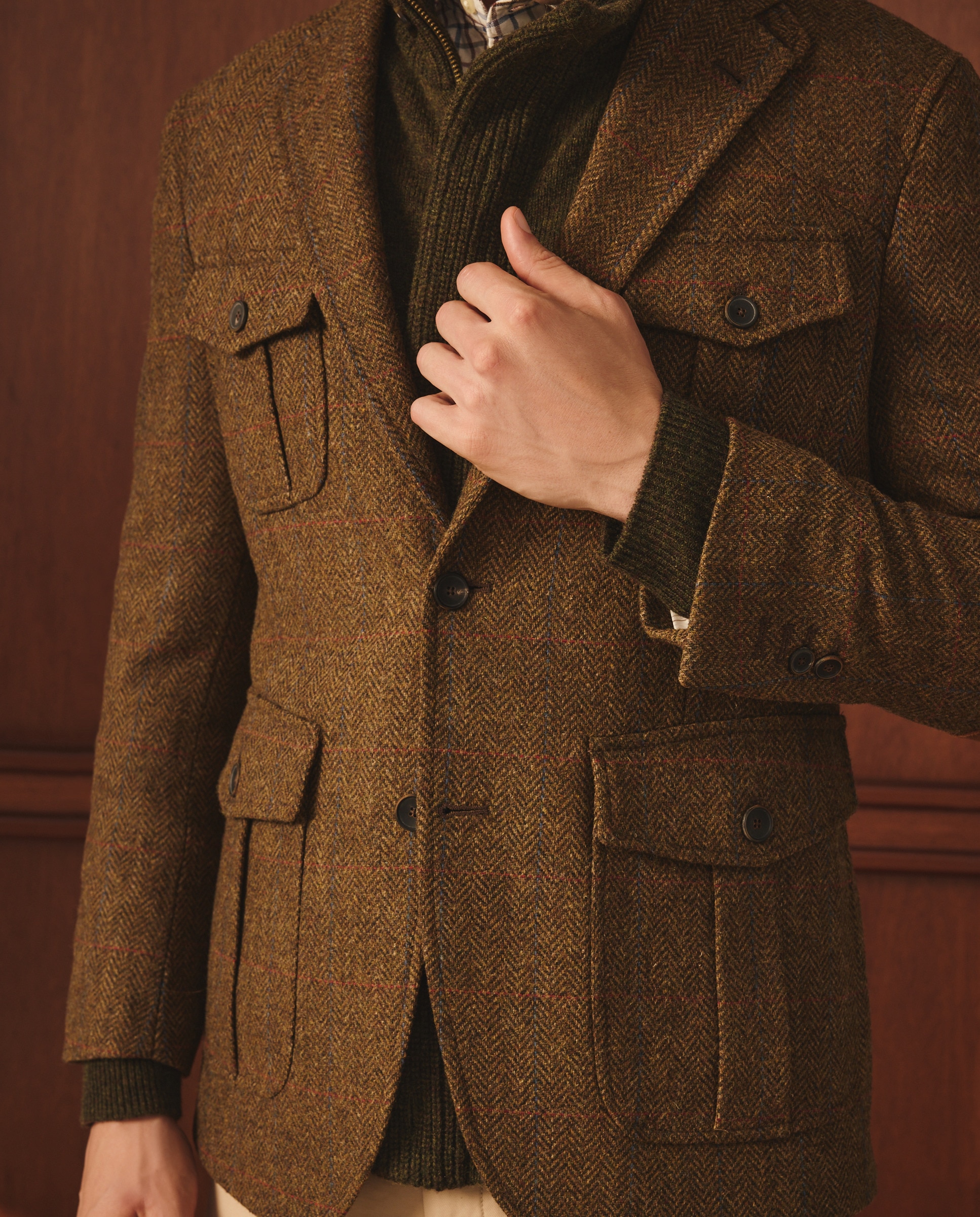 Casaco Tweed Castanho-3