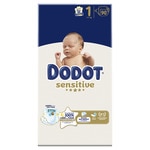 Sensitive size 1 nappies for newborns 2 to 5 kg box 90 units