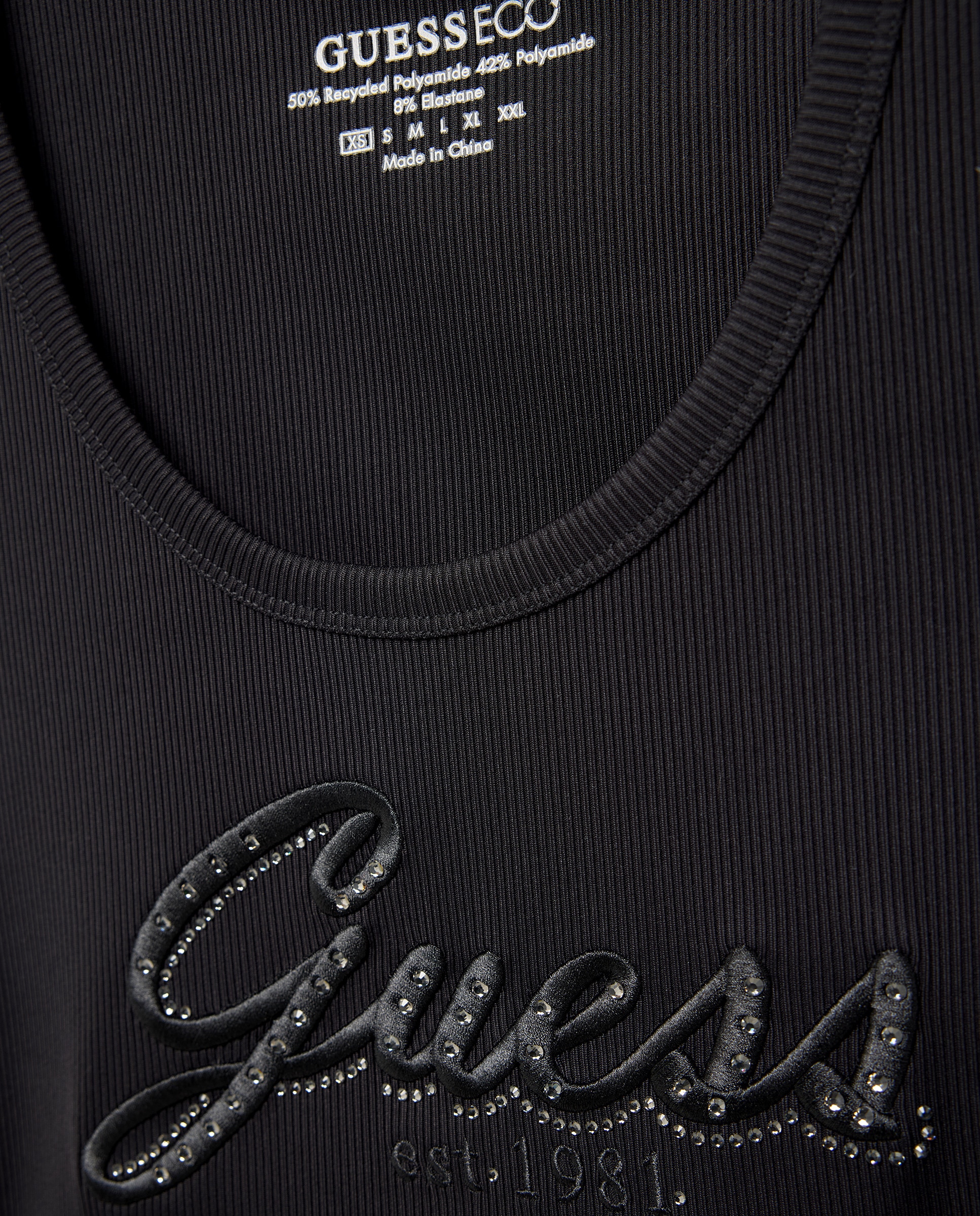 T-shirt sem mangas Preto-5