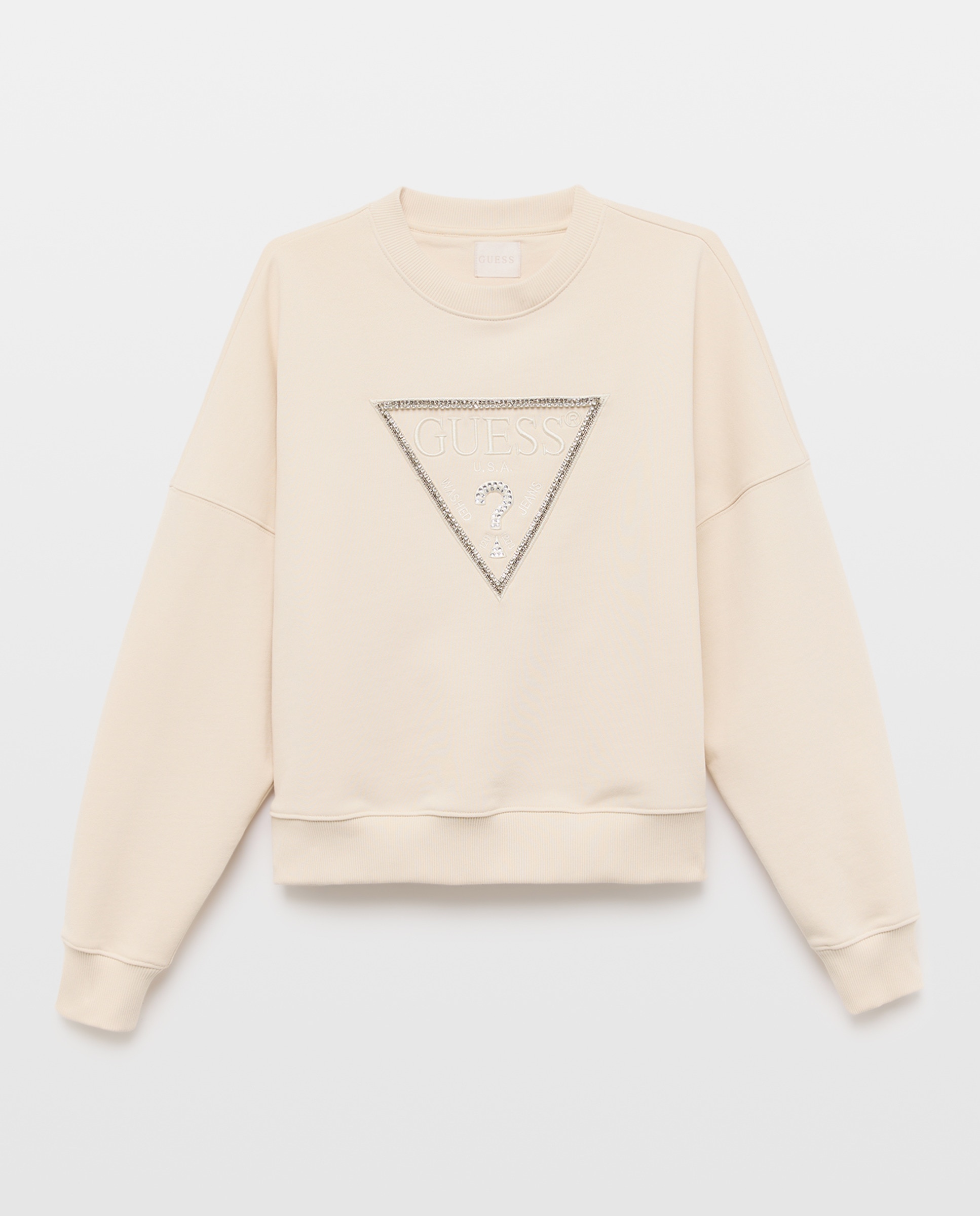 Sweatshirt sem Capuz Bege-4