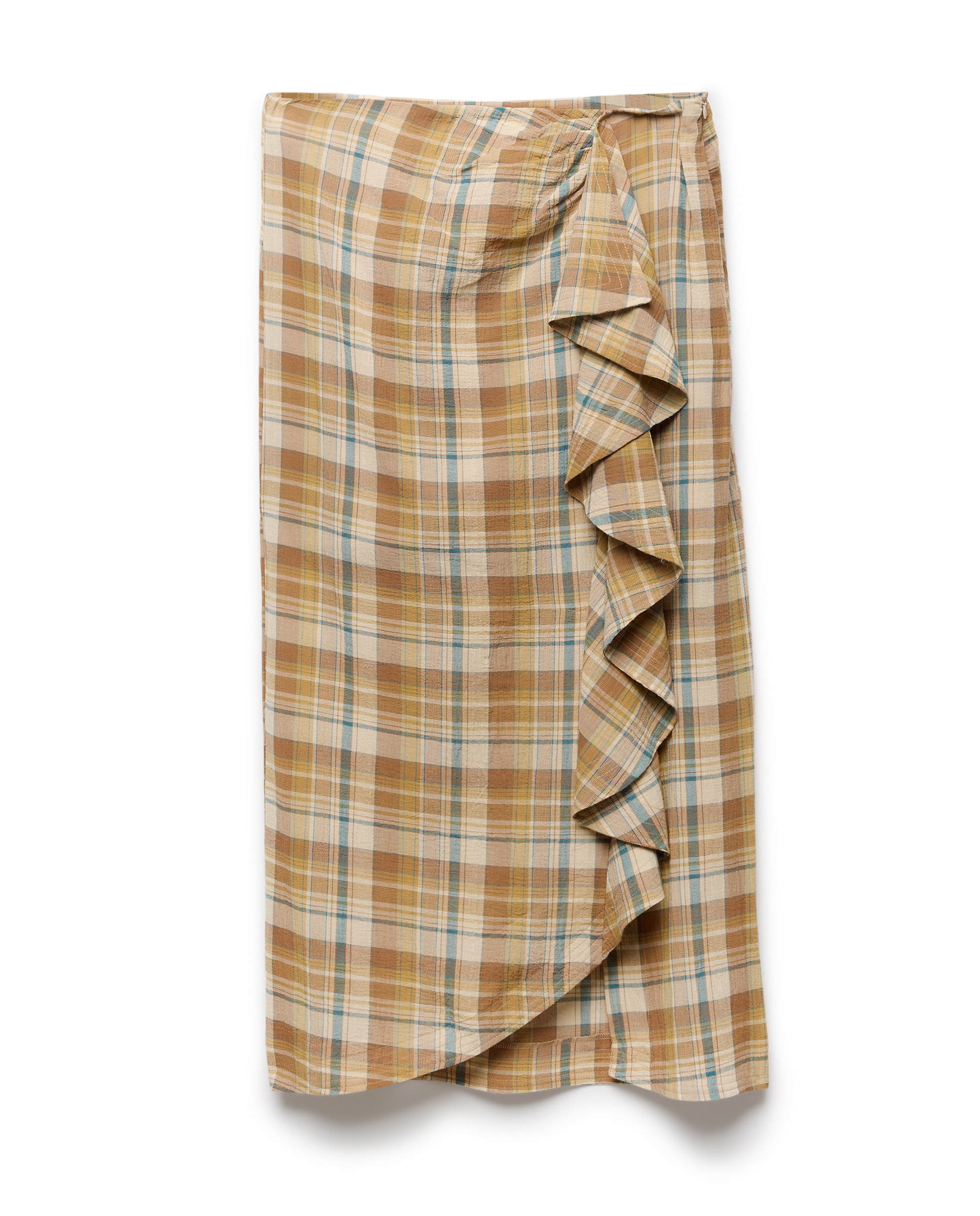 Saia Midi Estampada Branco-4