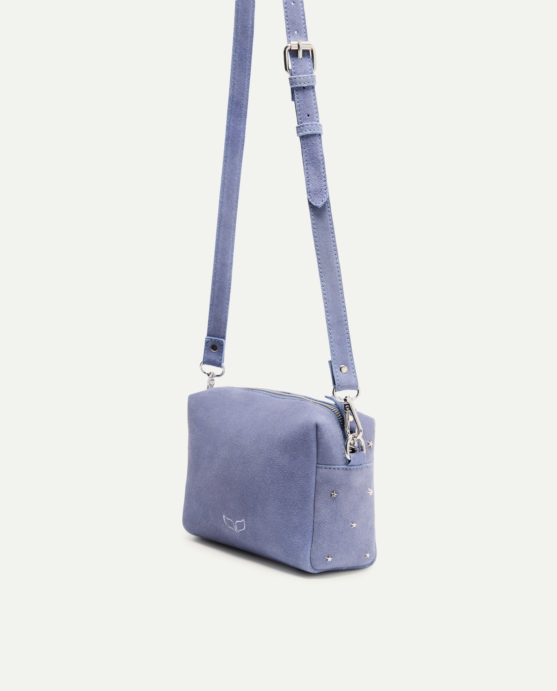 Mala em Pele Tipo Câmara com Estrelas 400 Azul-3