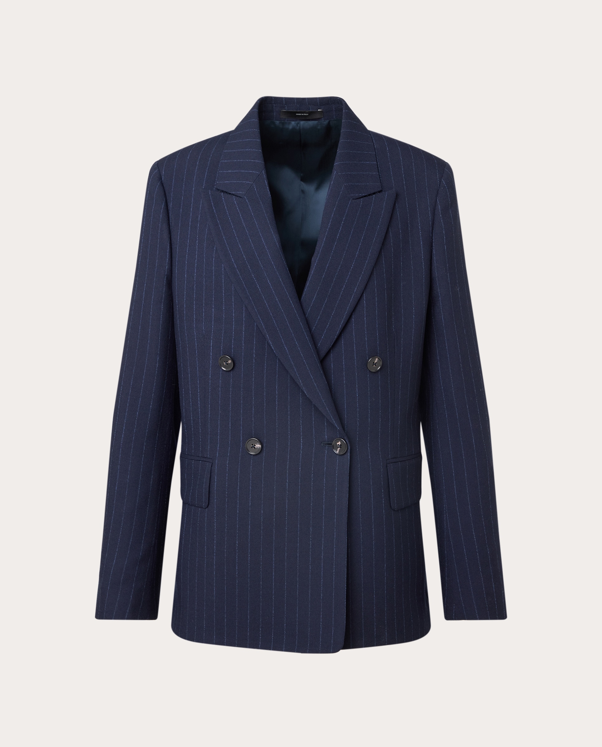 Casaco de lã Azul-escuro-1