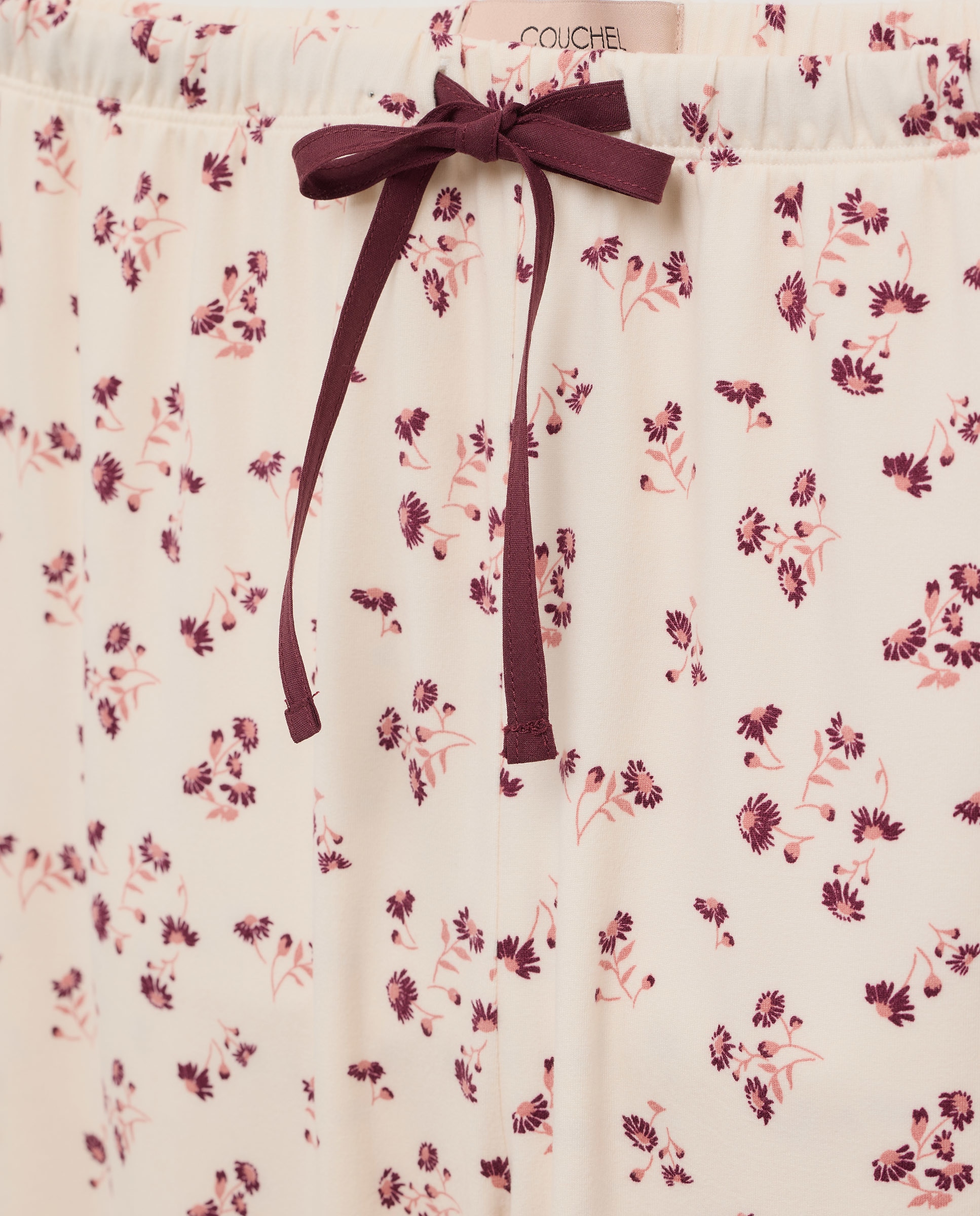 Pijama Camiseiro com Estampado Floral Rosa-2