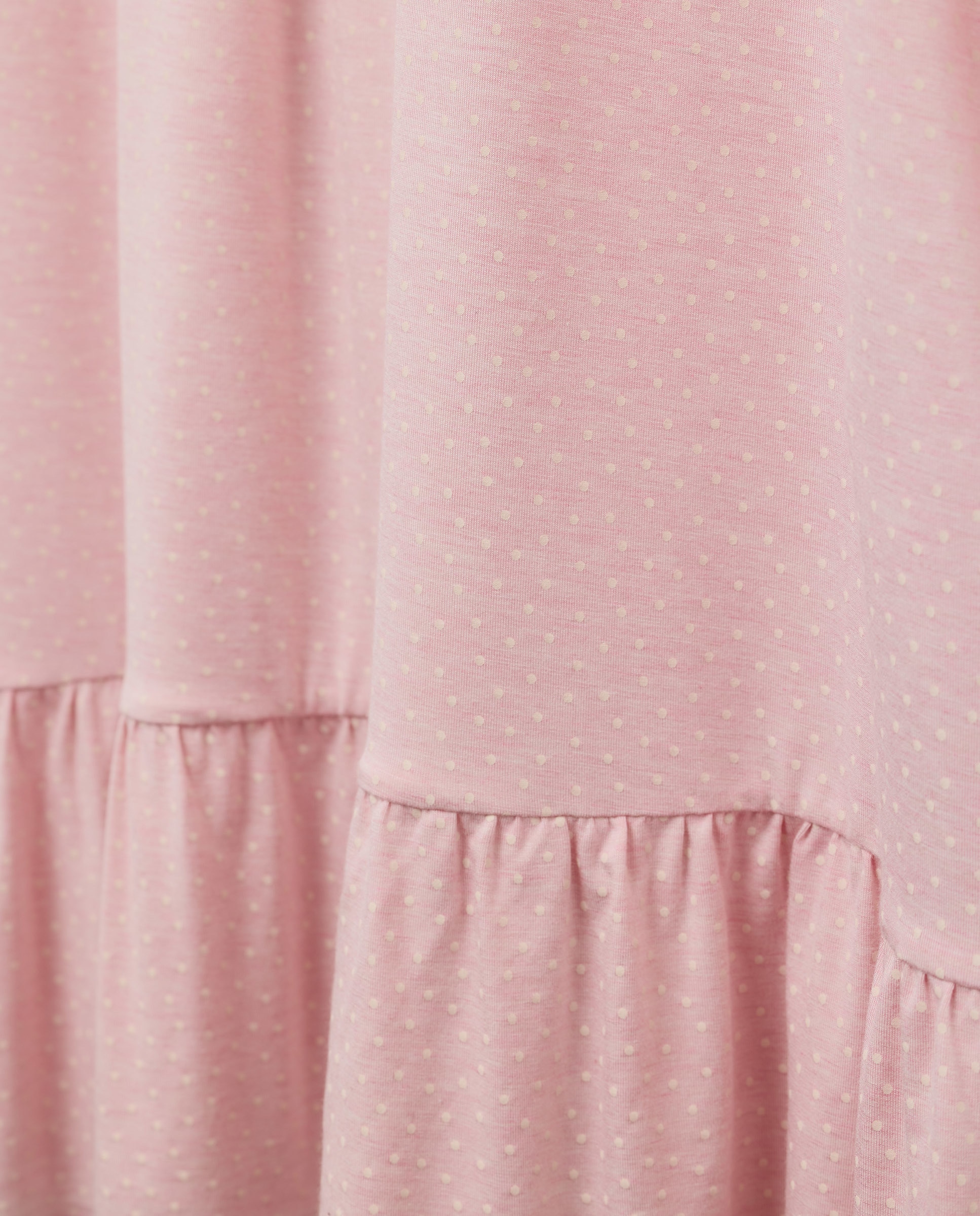 Camisa de Dormir com Folho na Parte Inferior Rosa-2