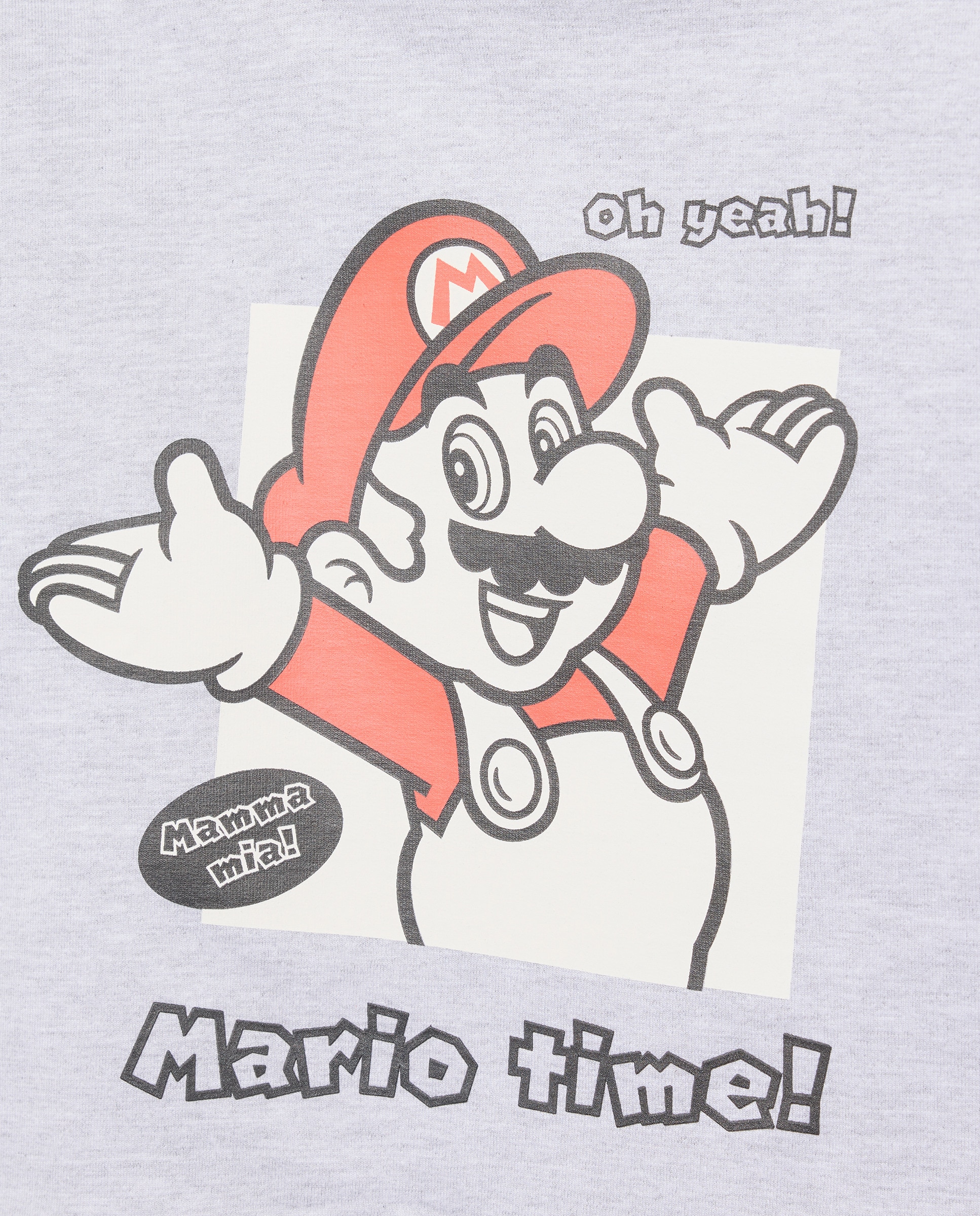 Sweatshirt Fechada com Estampado Mario Bros Cinzento-5