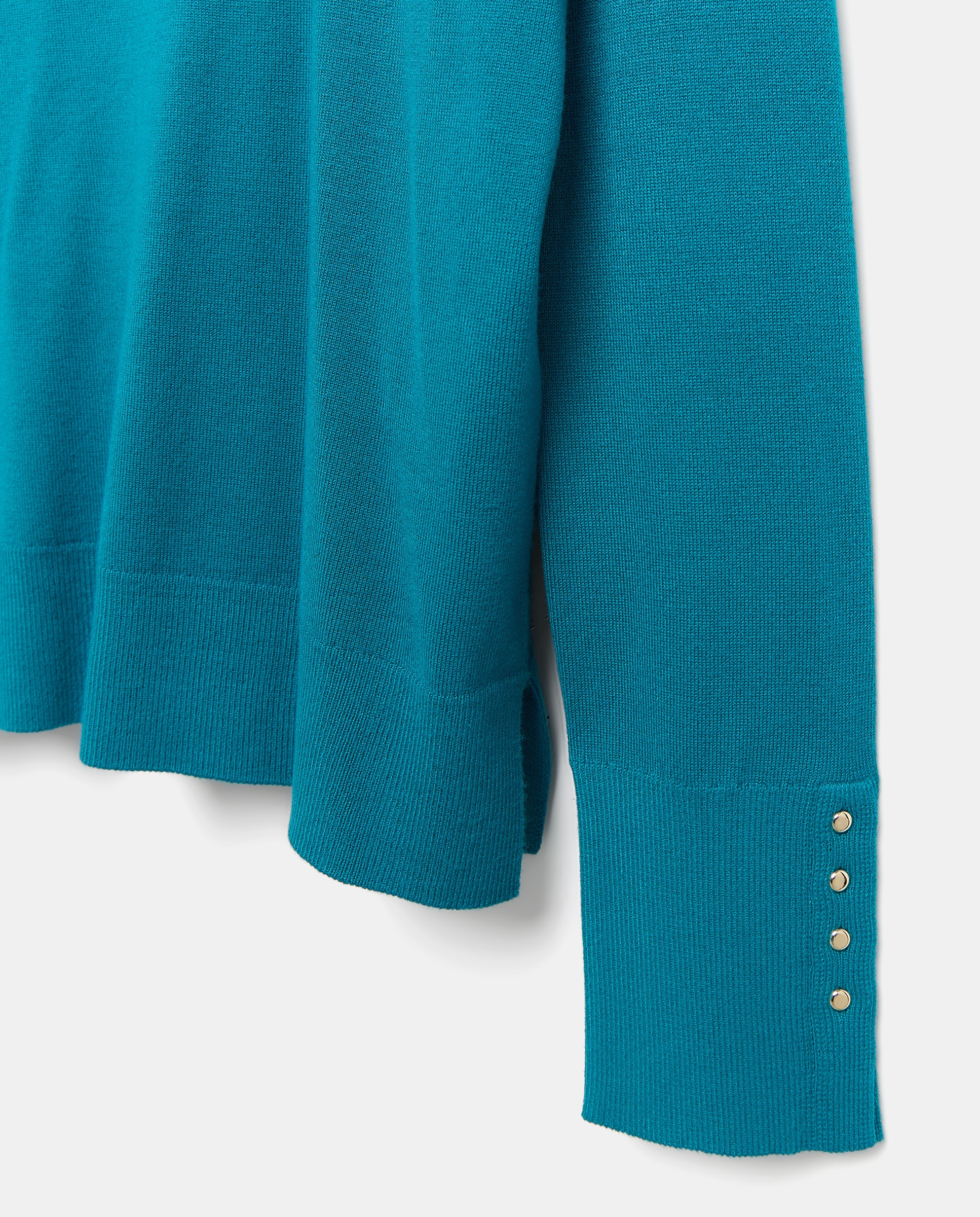 Camisola de Malha Lisa Básica Verde-5