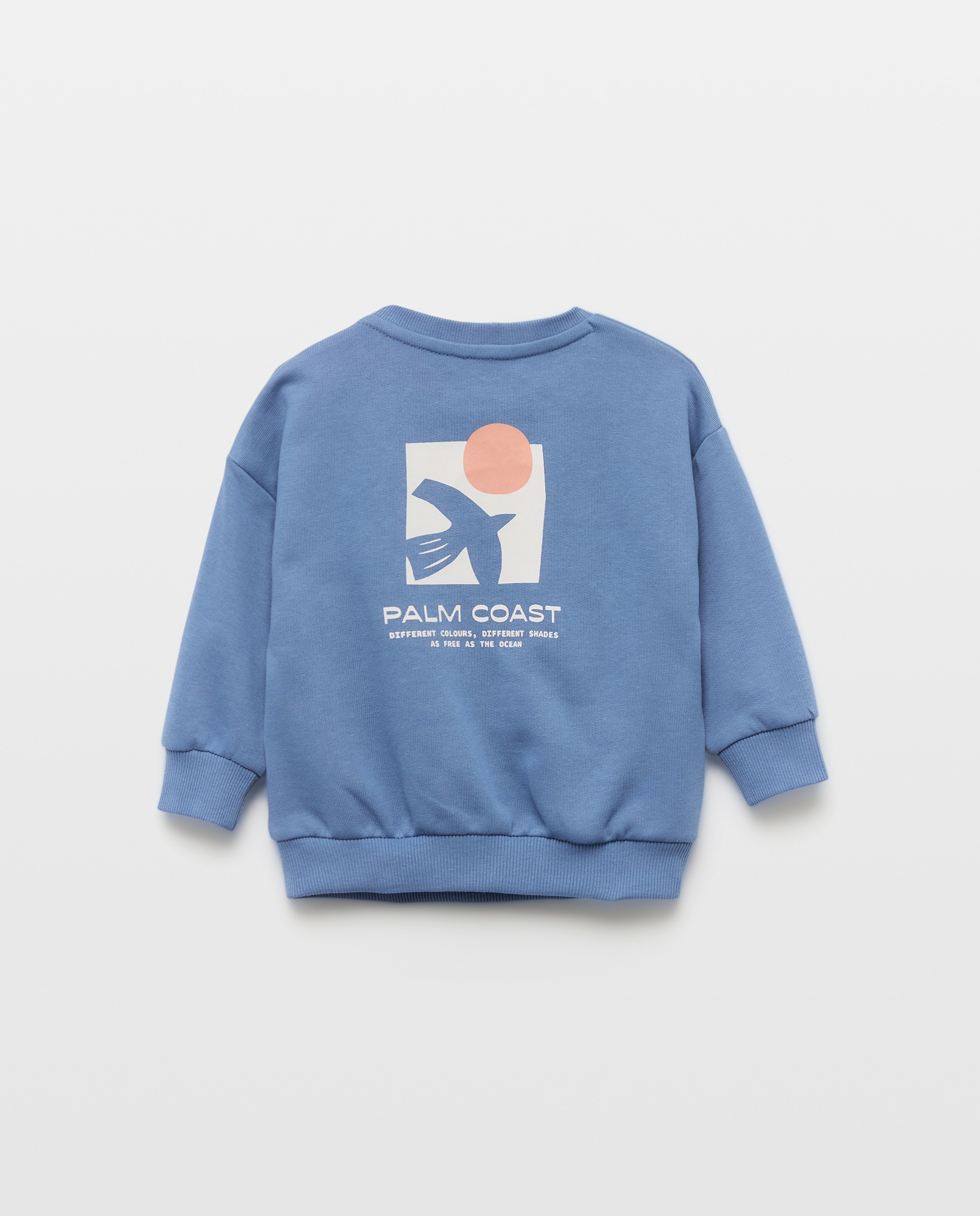 Sudadera de bebé cuello caja estampada 430 Azul oscuro-2