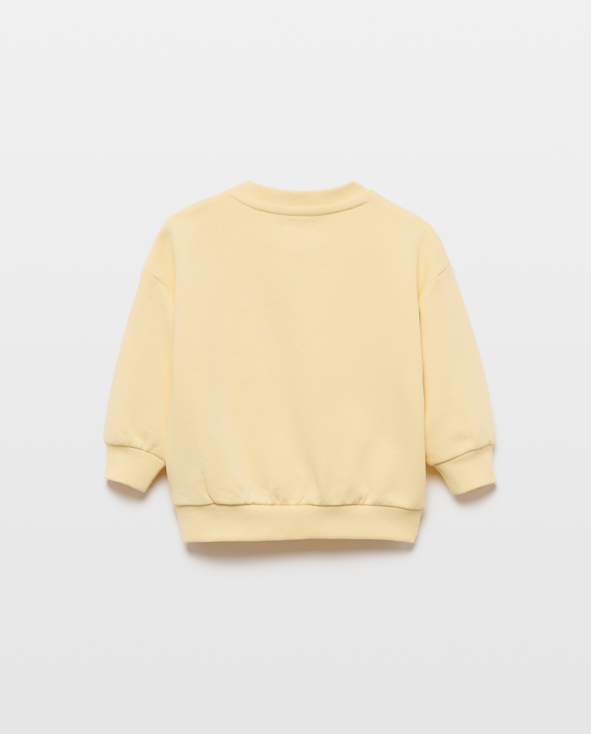 Sudadera de bebé cuello caja estampada 300 Amarillo-2